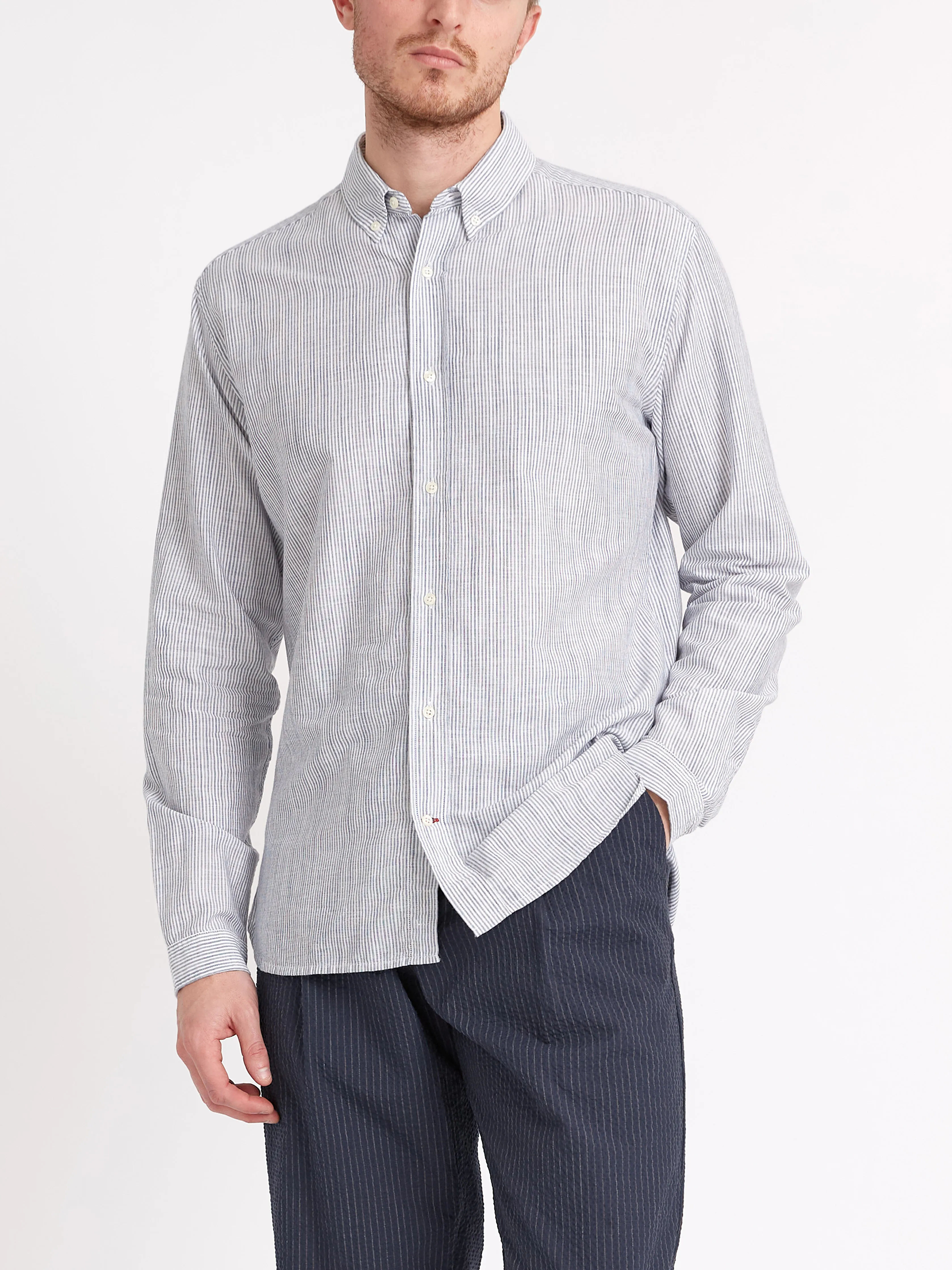 Brook Shirt Conroy Blue sold by Oliver Spencer product image thumbnail 5