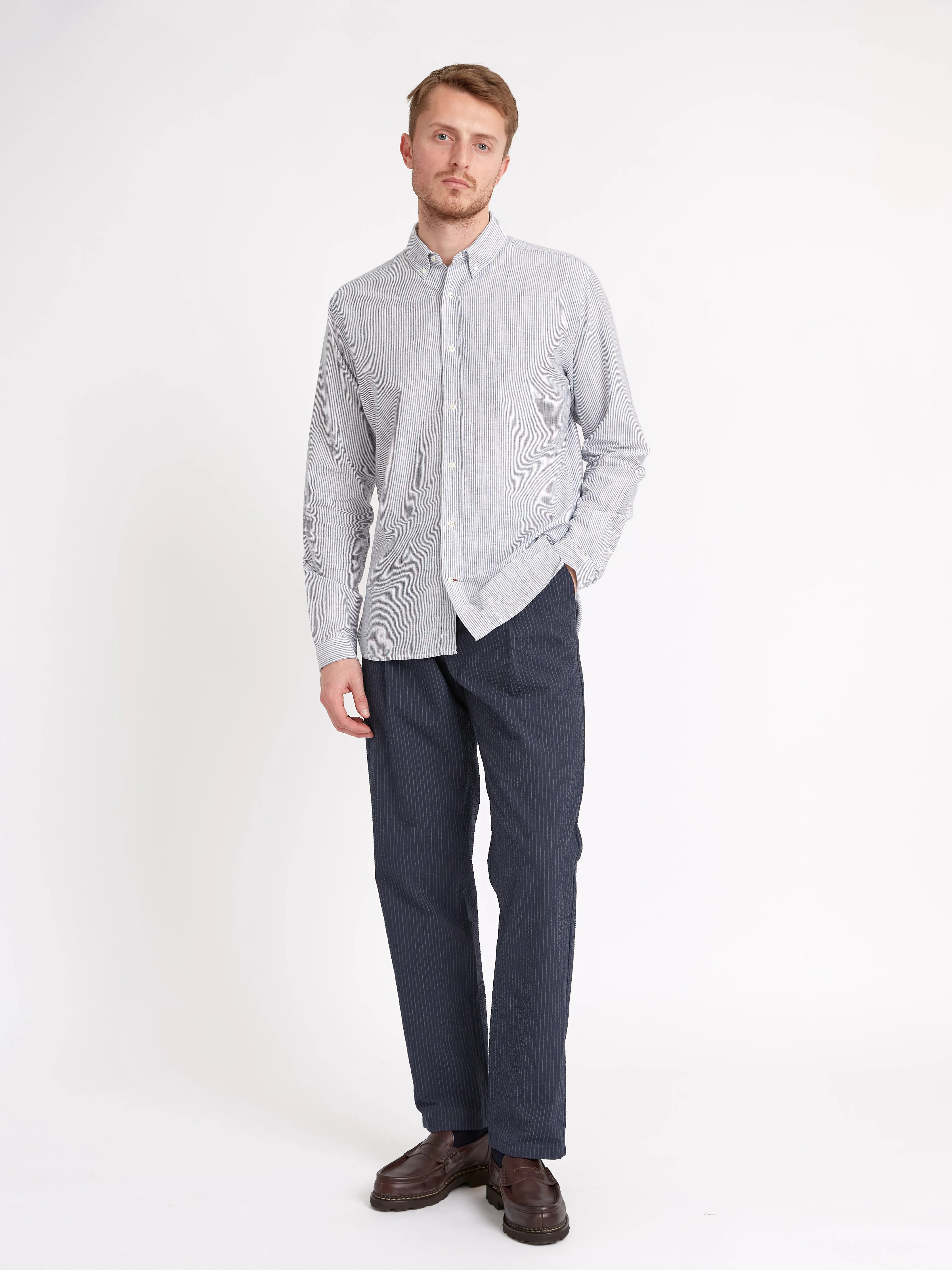 Brook Shirt Conroy Blue sold by Oliver Spencer product image thumbnail 2