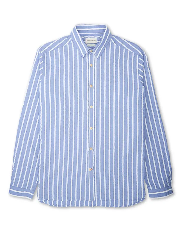 New York Special Shirt Pool Blue sold by Oliver Spencer