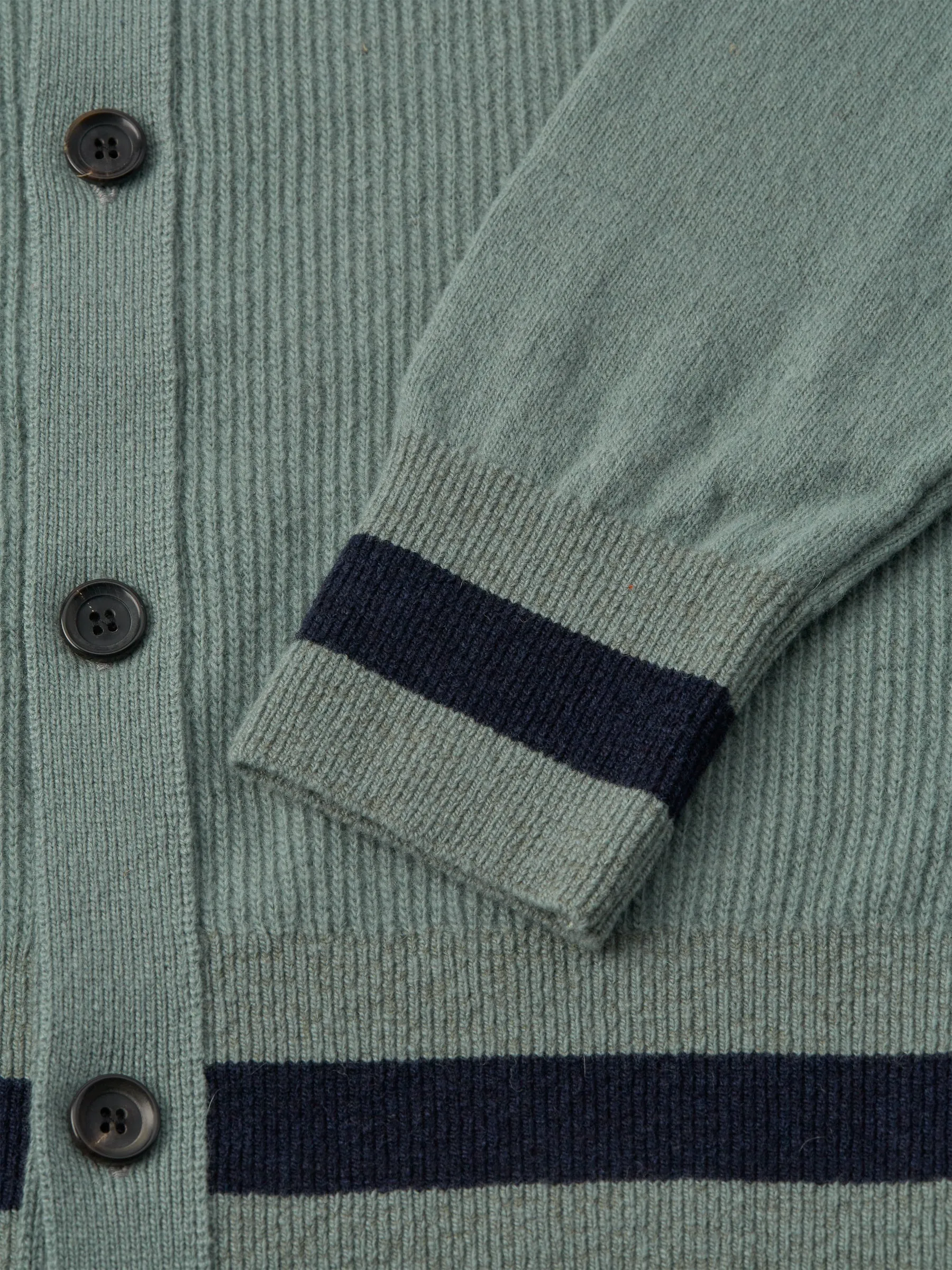 Britten Knitted Cardigan Greeves Sea Green sold by Oliver Spencer product image thumbnail 4