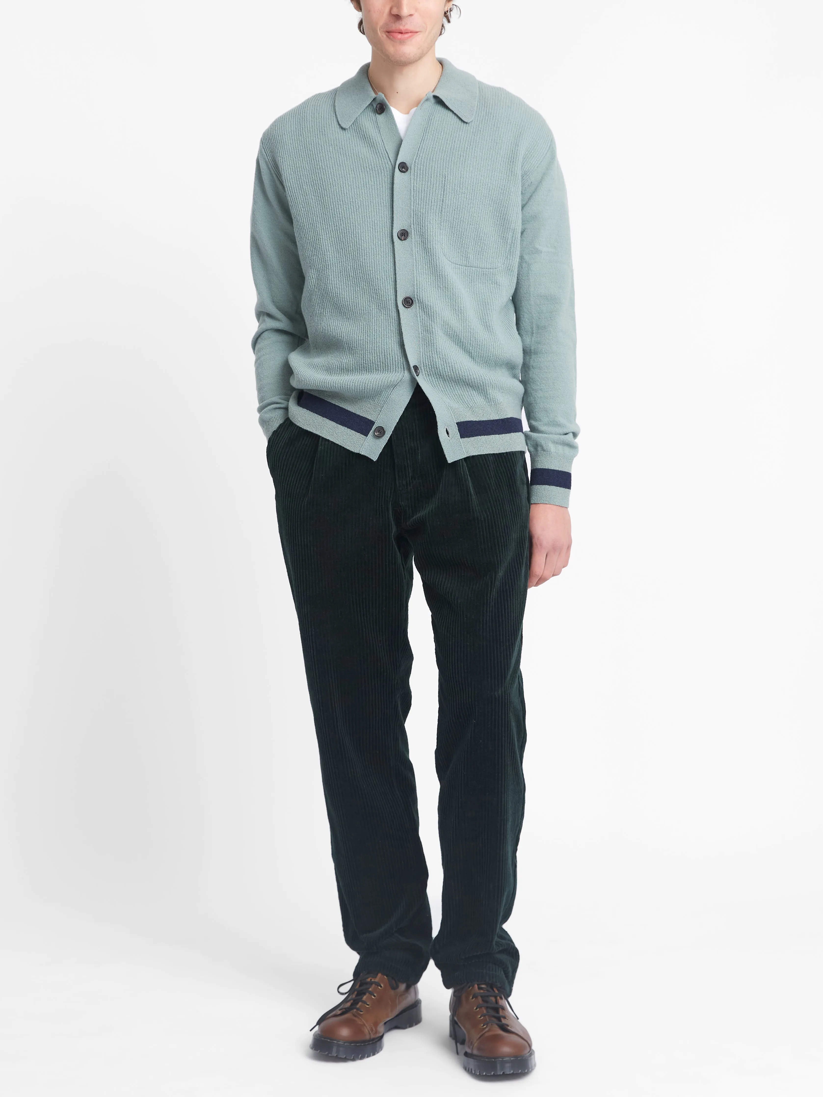 Britten Knitted Cardigan Greeves Sea Green sold by Oliver Spencer product image thumbnail 2