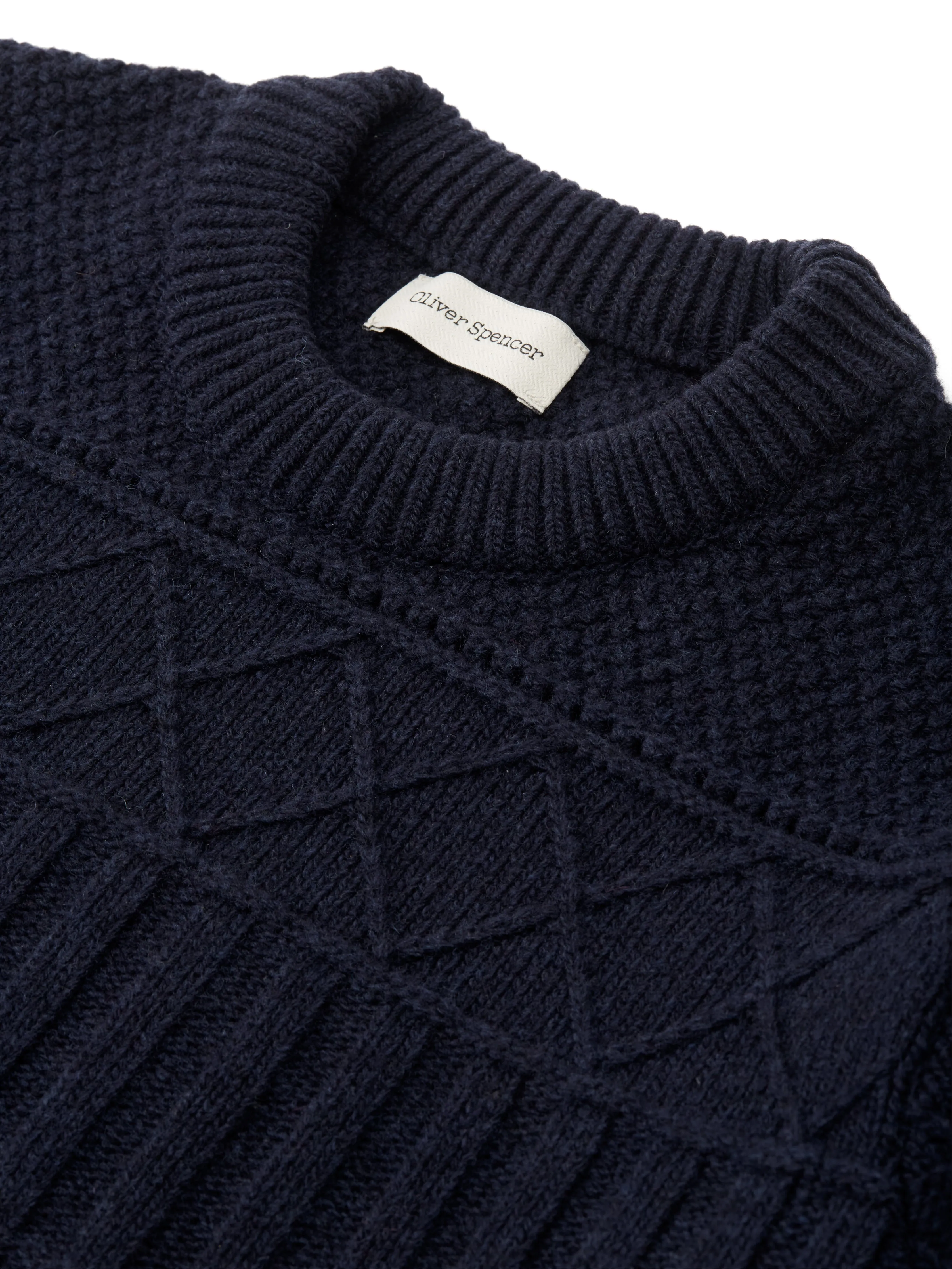 Blenheim Jumper Bonham Navy sold by Oliver Spencer product image thumbnail 3