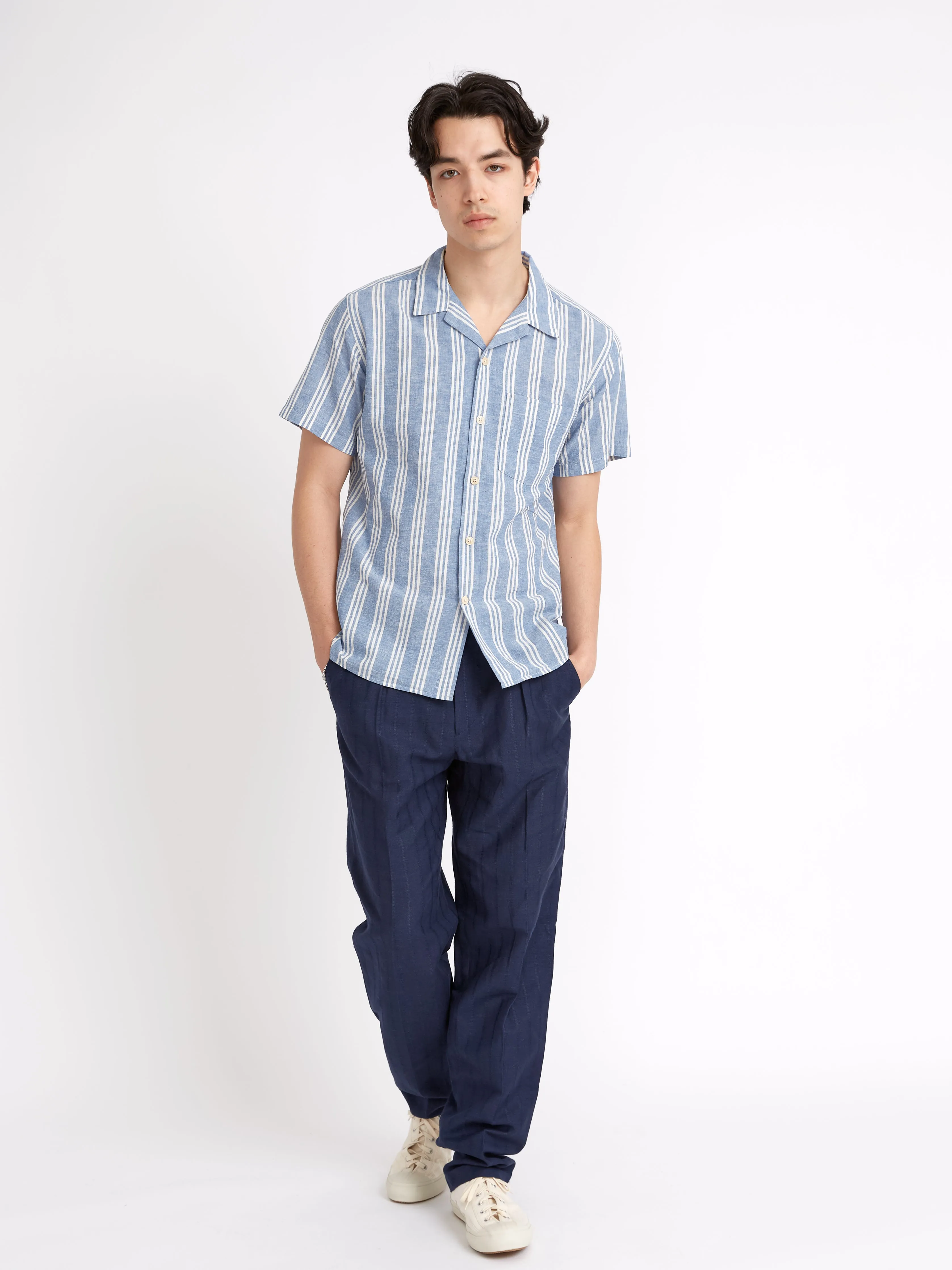 Havana Short Sleeve Shirt Singer Blue sold by Oliver Spencer product image thumbnail 2