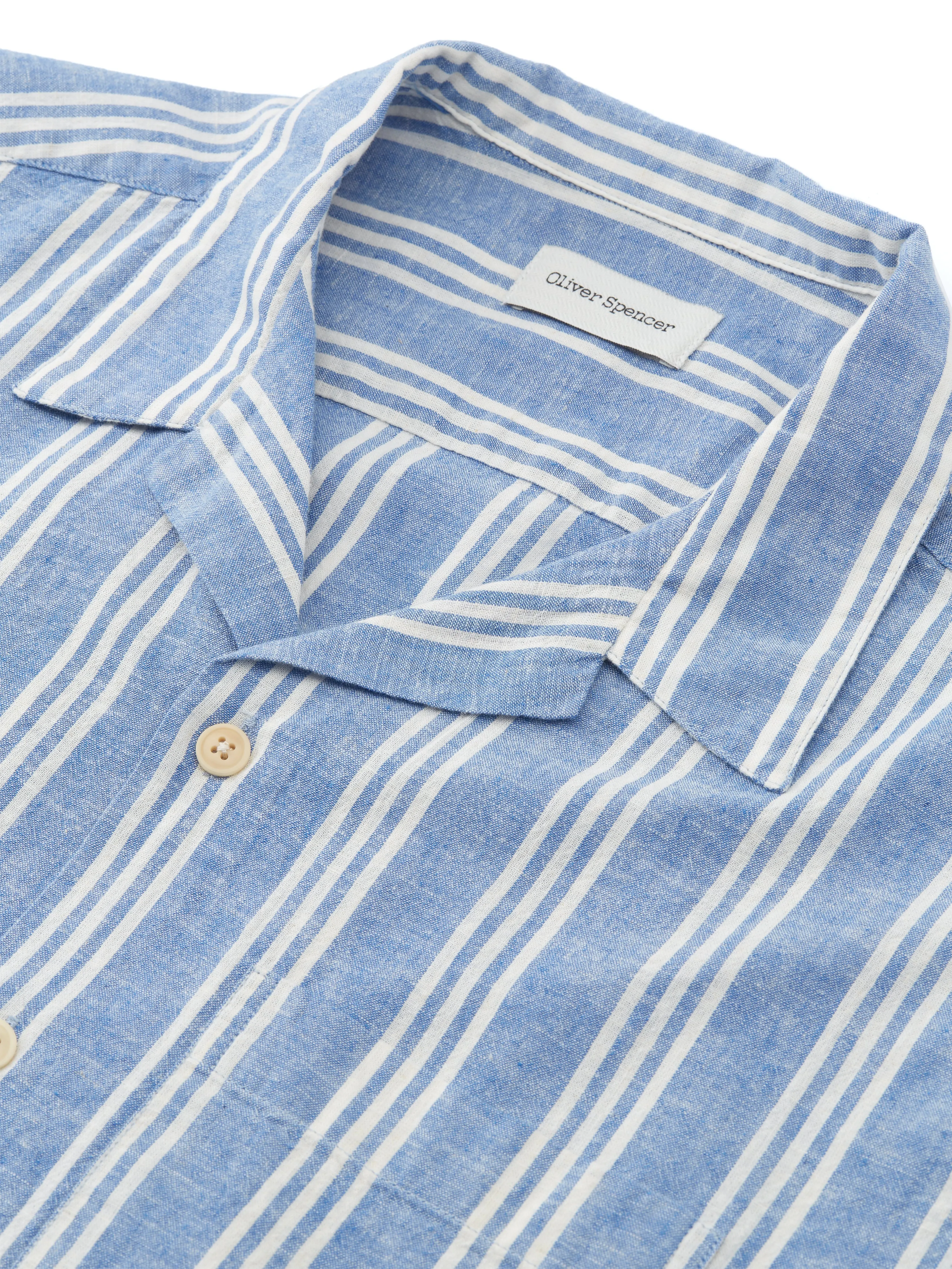 Havana Short Sleeve Shirt Singer Blue sold by Oliver Spencer product image thumbnail 3