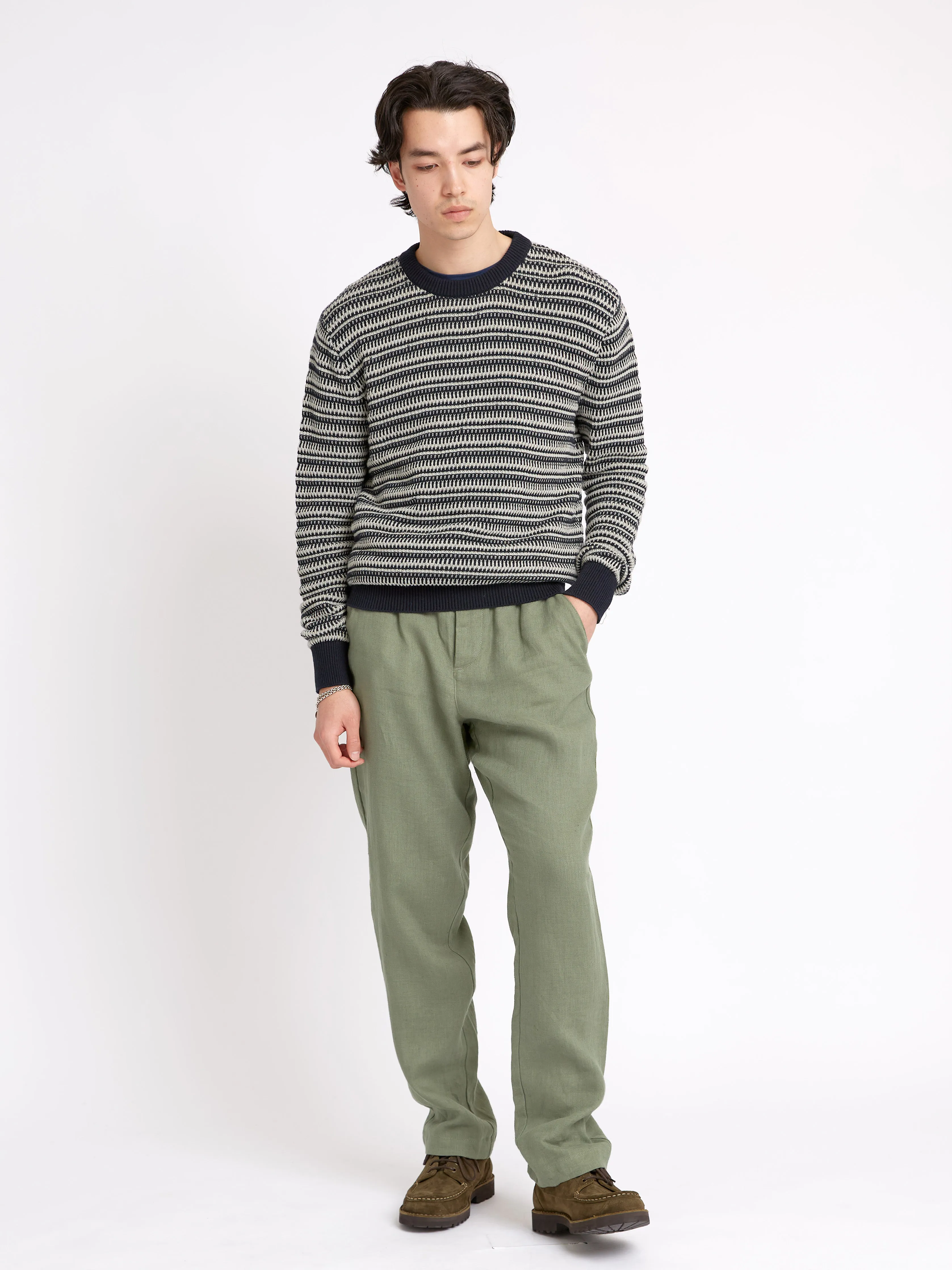 Blenheim Jumper Riverton Navy sold by Oliver Spencer product image thumbnail 2