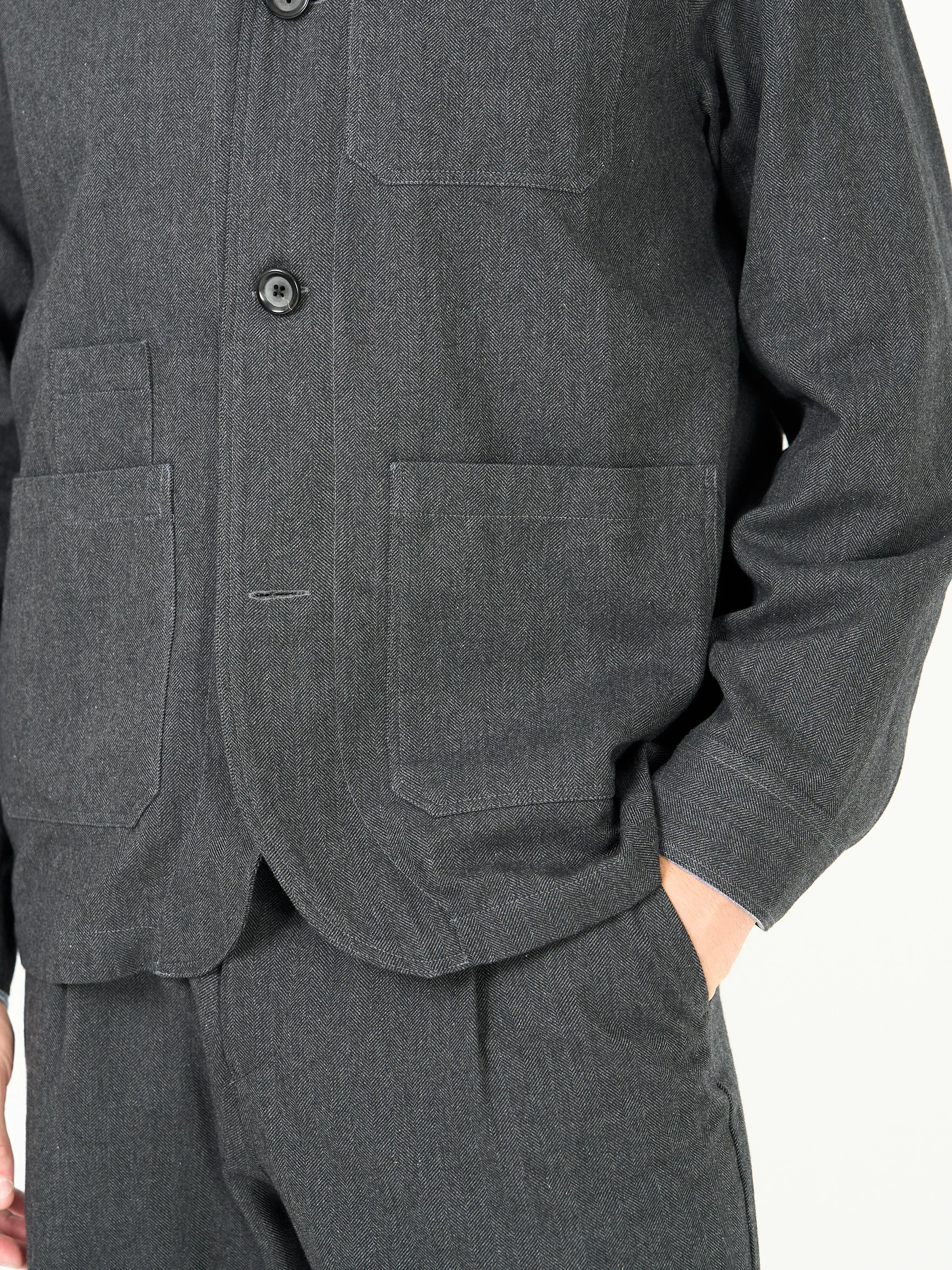 Bradwell Jacket Stockbridge Charcoal sold by Oliver Spencer product image thumbnail 4