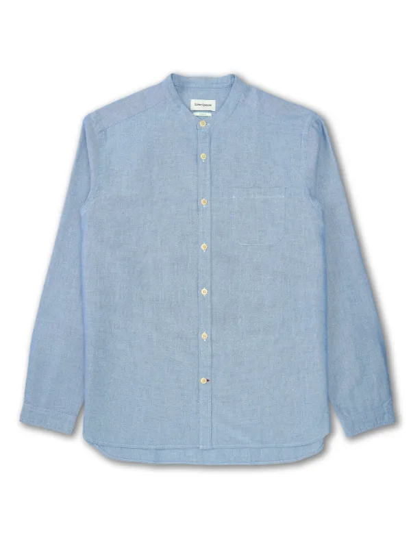 Grandad Shirt Brecon Blue sold by Oliver Spencer
