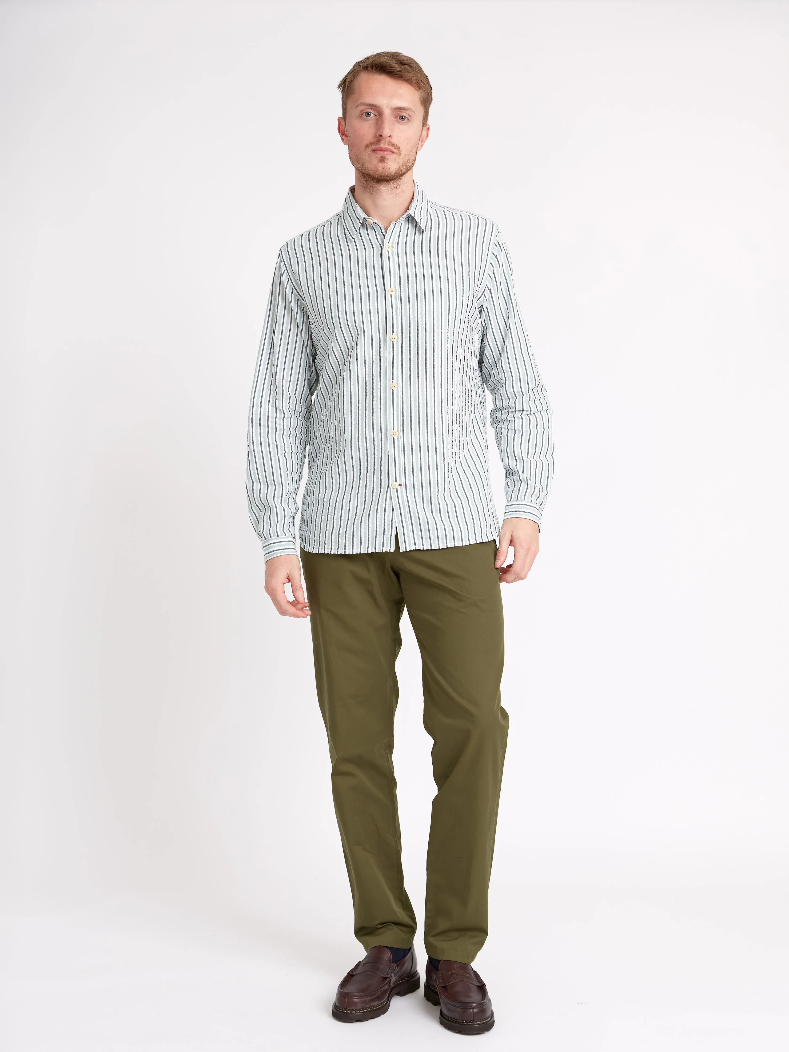 New York Special Shirt Fly Sage/Charcoal sold by Oliver Spencer product image thumbnail 2
