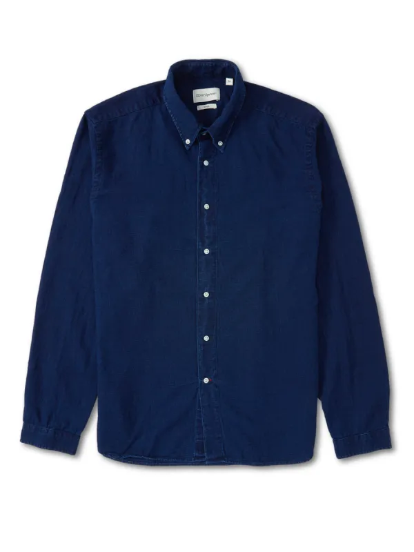 Brook Shirt Kildale Indigo Rinse sold by Oliver Spencer