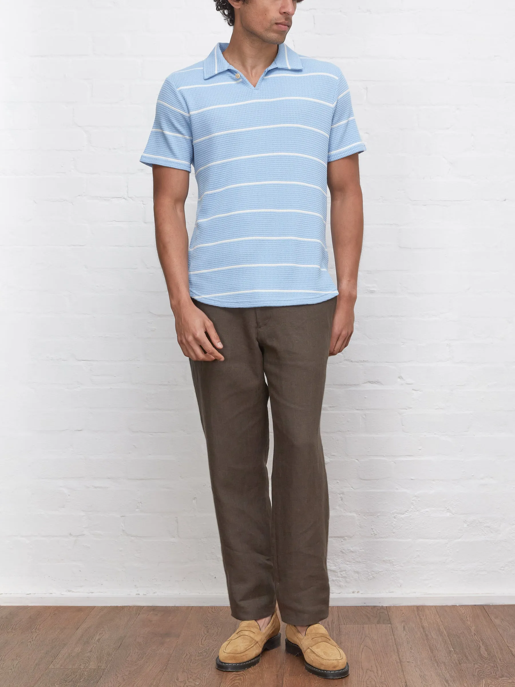 Hawthorn Polo Shirt Gilmore Sky Blue sold by Oliver Spencer product image thumbnail 2
