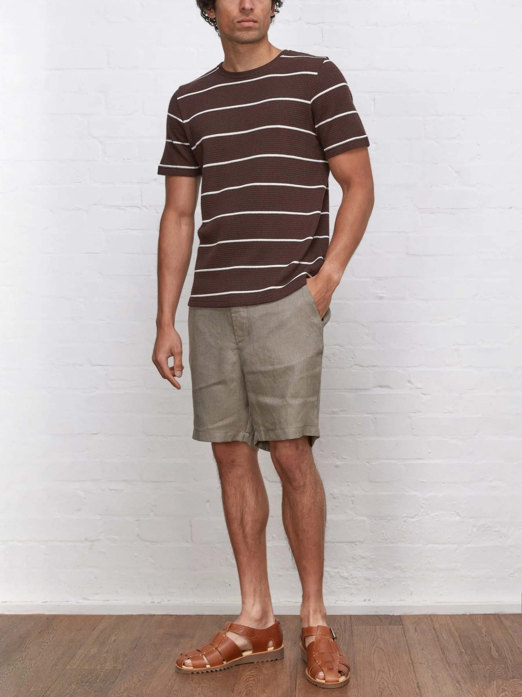 Conduit T-Shirt Gilmore Chocolate Brown sold by Oliver Spencer product image thumbnail 2