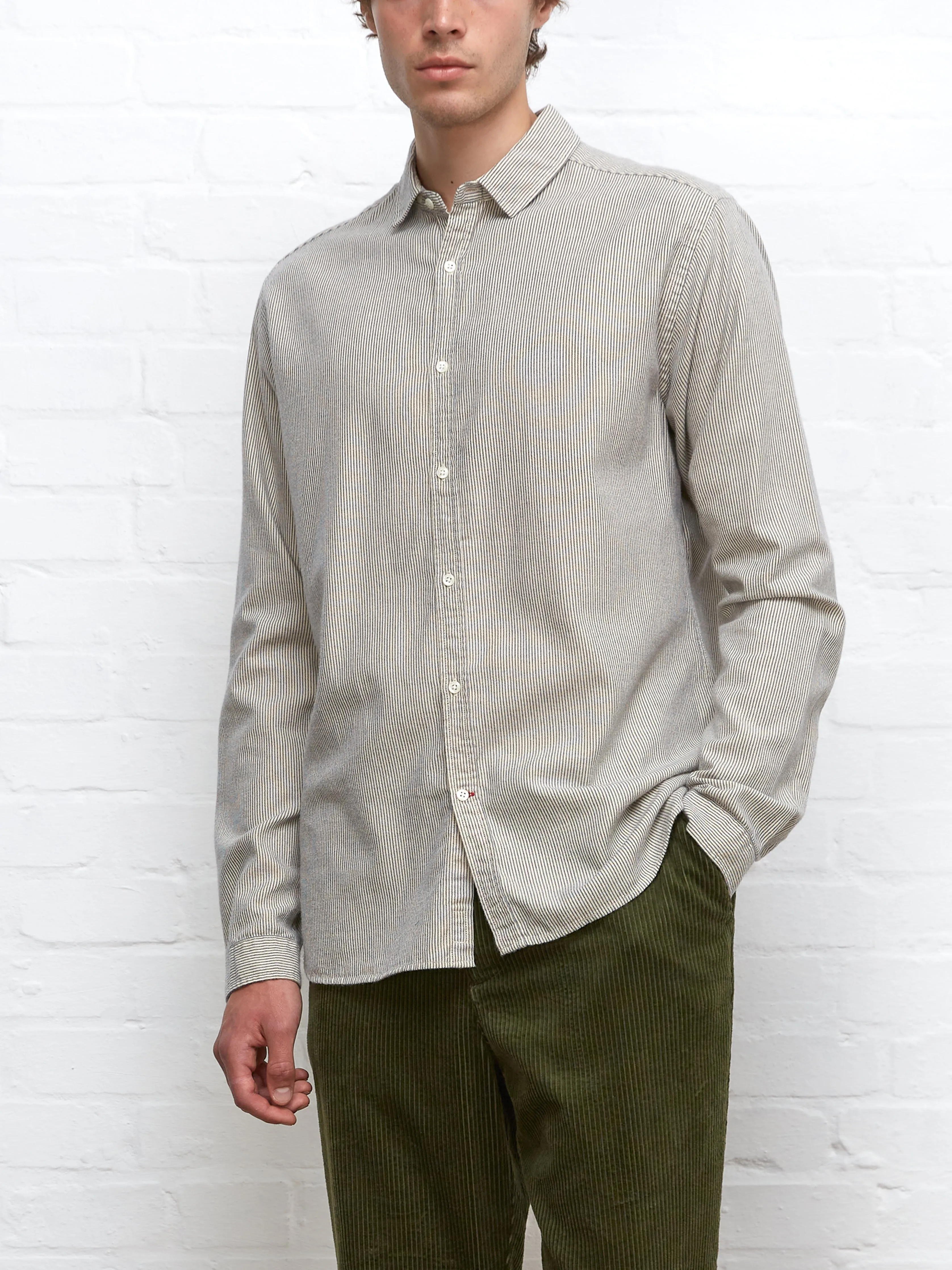 Clerkenwell Tab Shirt Floyd Navy sold by Oliver Spencer product image thumbnail 5