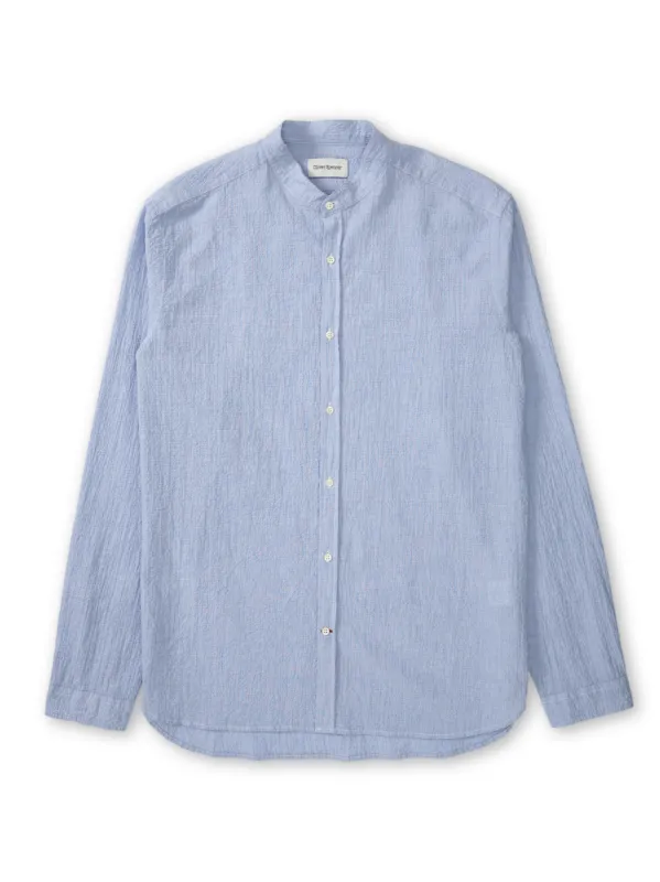 Grandad Shirt Hughes Blue sold by Oliver Spencer
