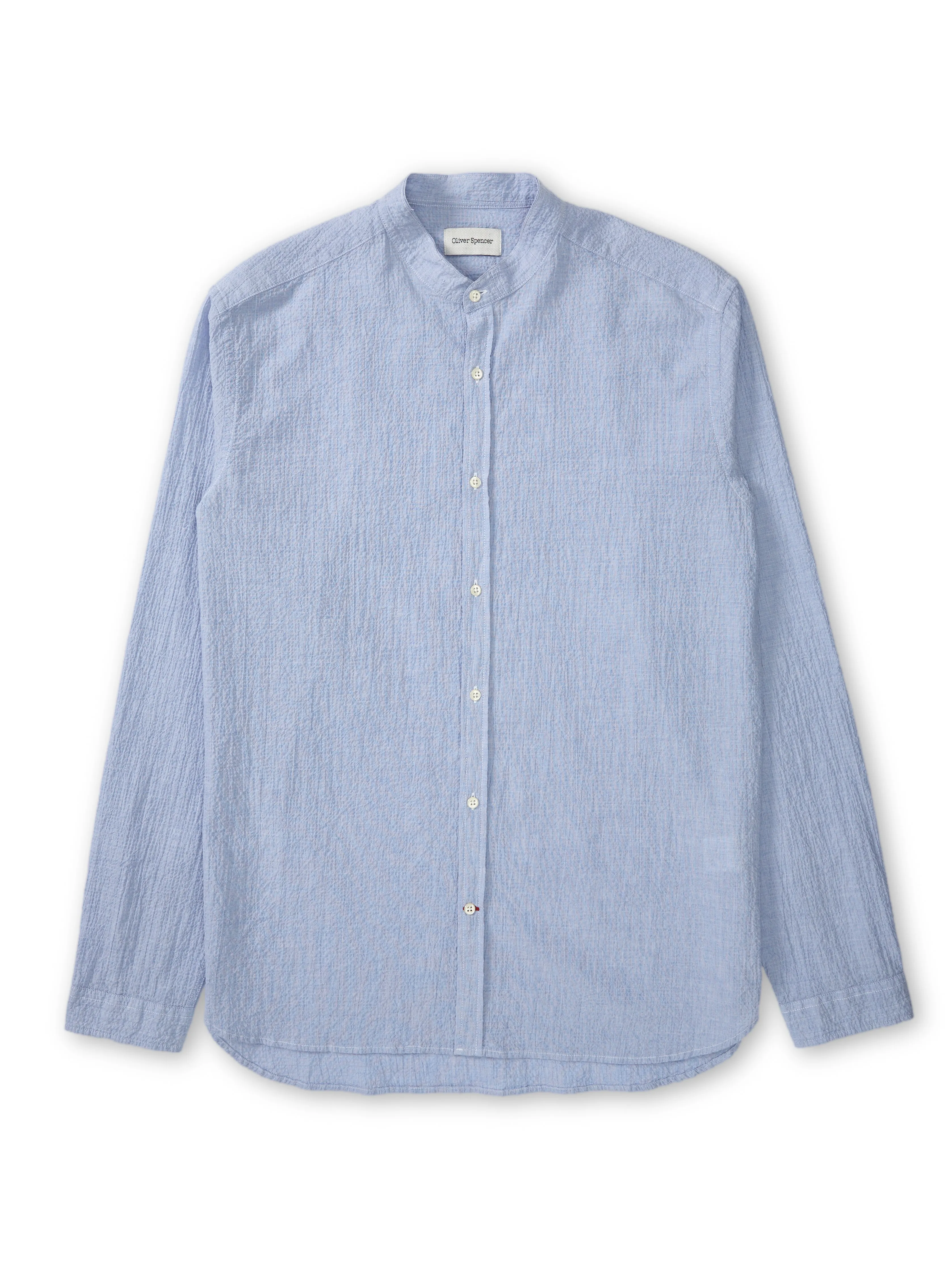 Grandad Shirt Hughes Blue sold by Oliver Spencer