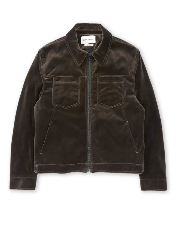 Norton Jacket Velvet Mole Grey sold by Oliver Spencer