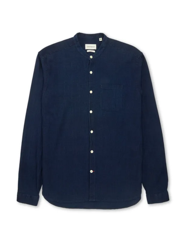 Grandad Shirt Kildale Indigo Rinse sold by Oliver Spencer