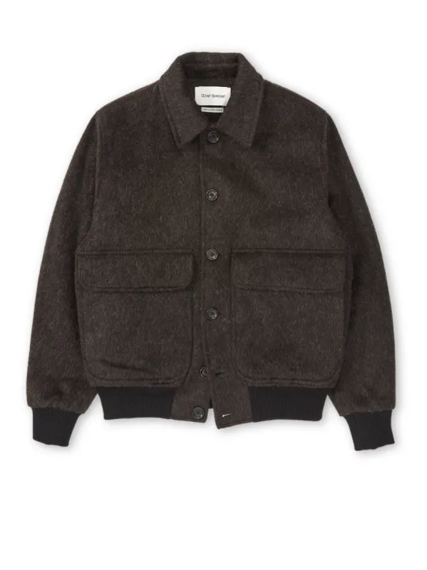 Linfield Bomber Jacket Regent Brown sold by Oliver Spencer