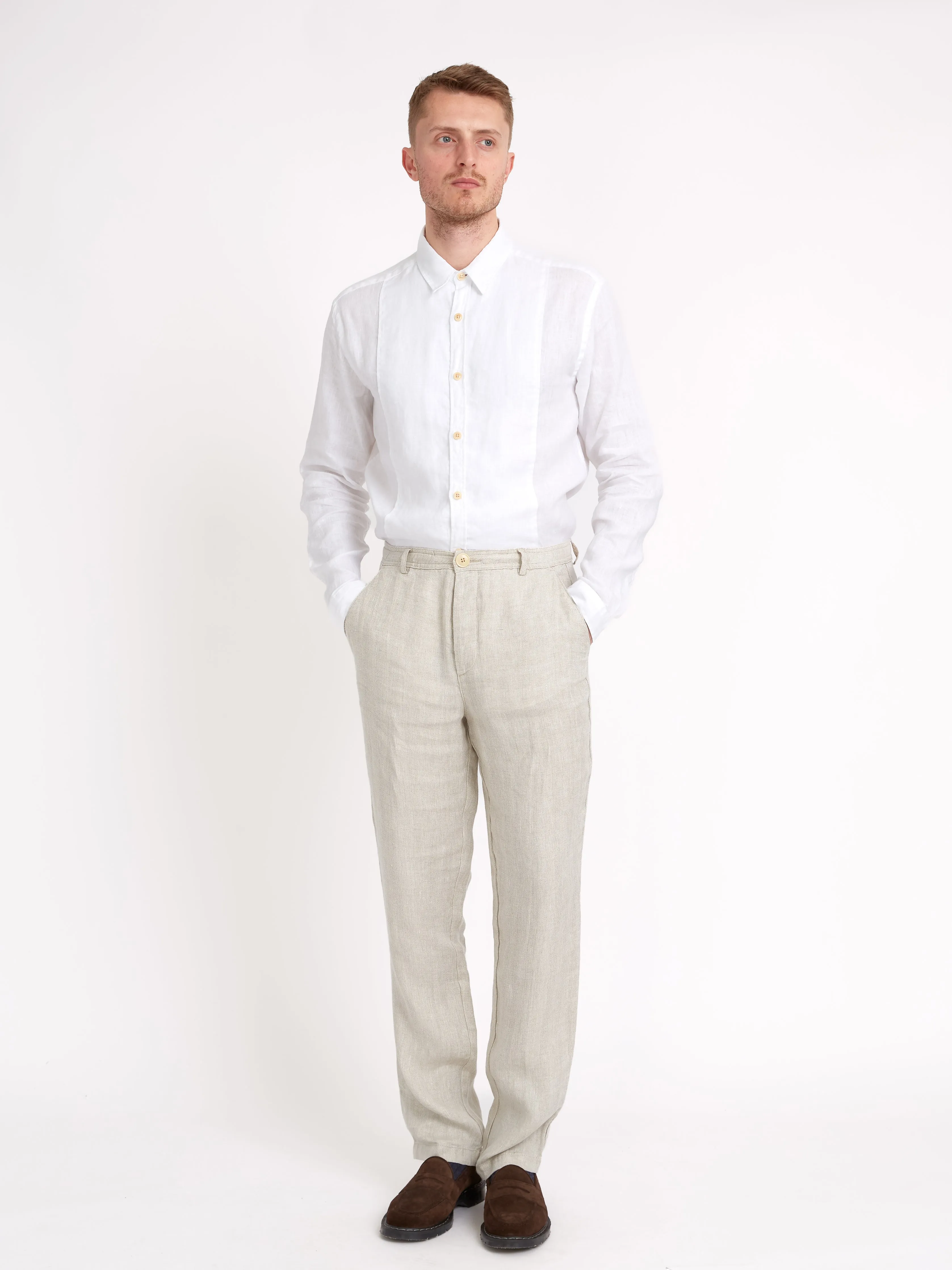 Drawstring Trousers Davidson Sand sold by Oliver Spencer product image thumbnail 2