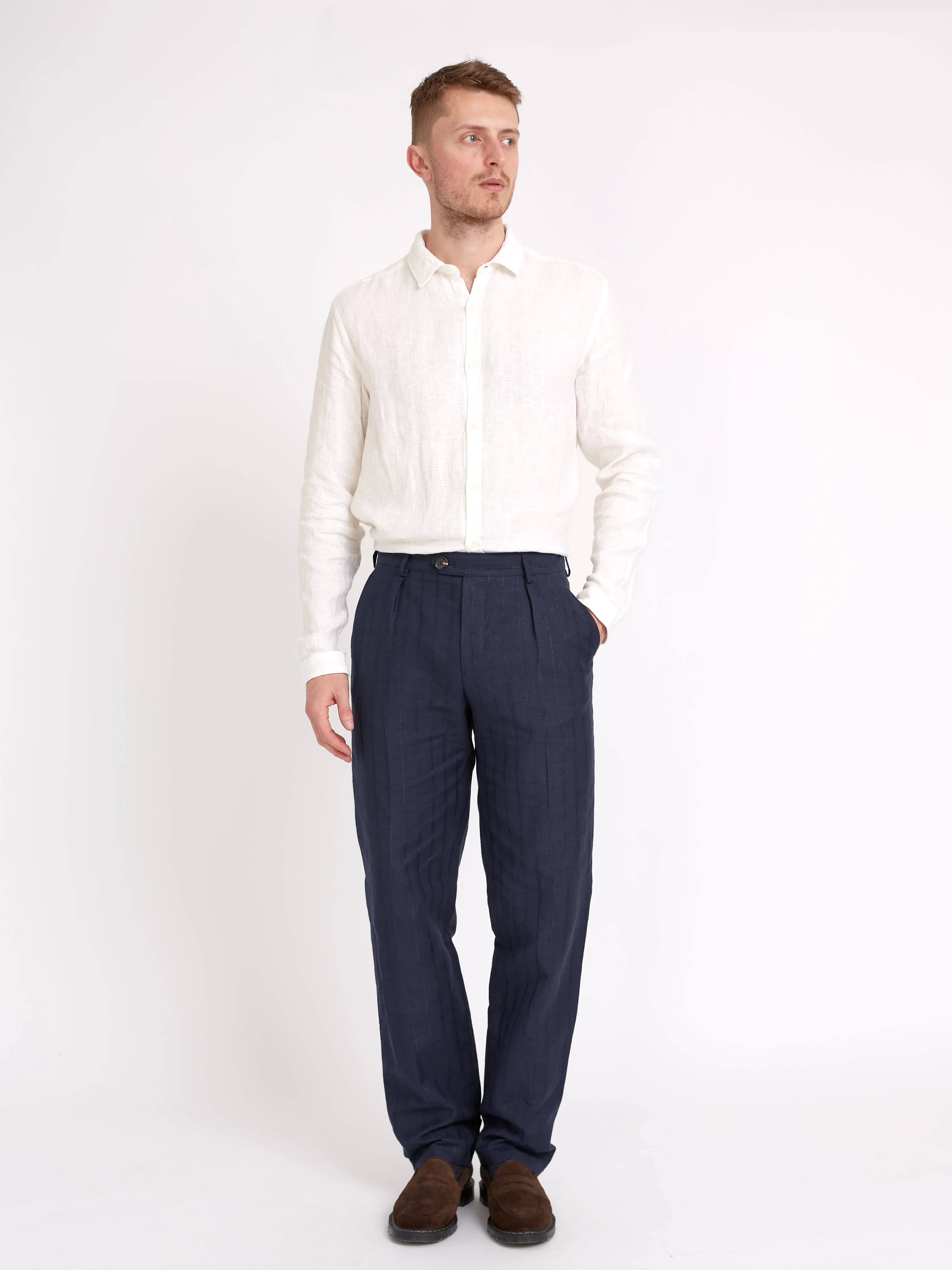 Claremont Trousers Dillard Navy sold by Oliver Spencer product image thumbnail 2
