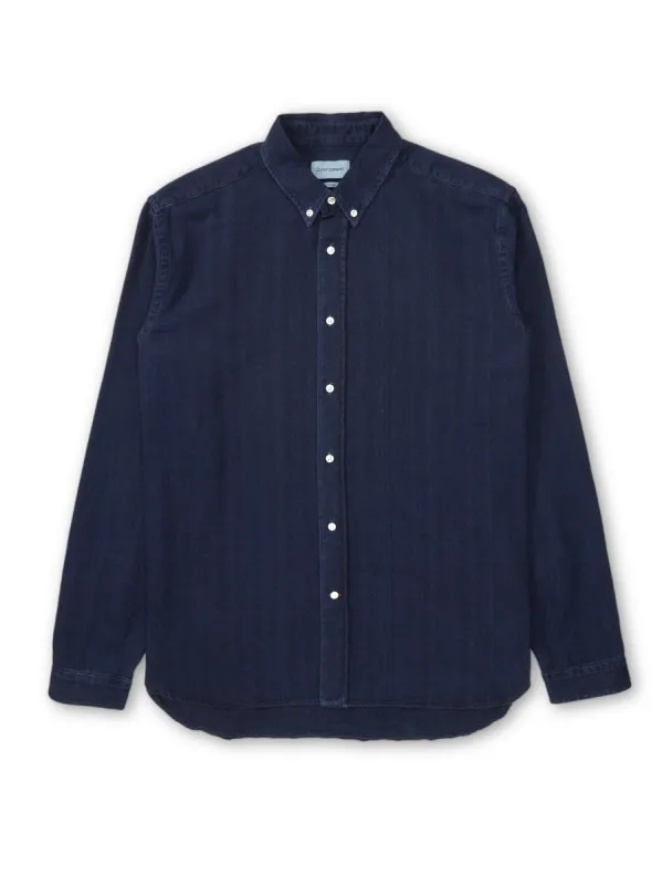 Brook Shirt Faye Indigo Blue sold by Oliver Spencer