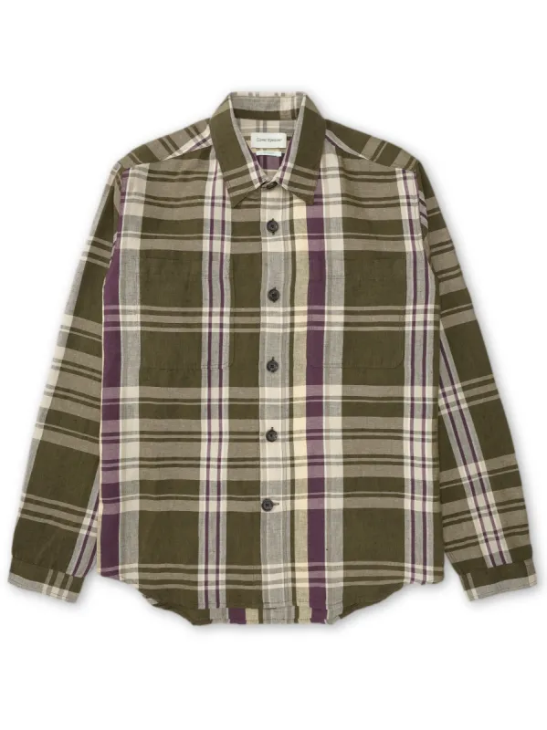Treviscoe Shirt Westwick Aubergine sold by Oliver Spencer