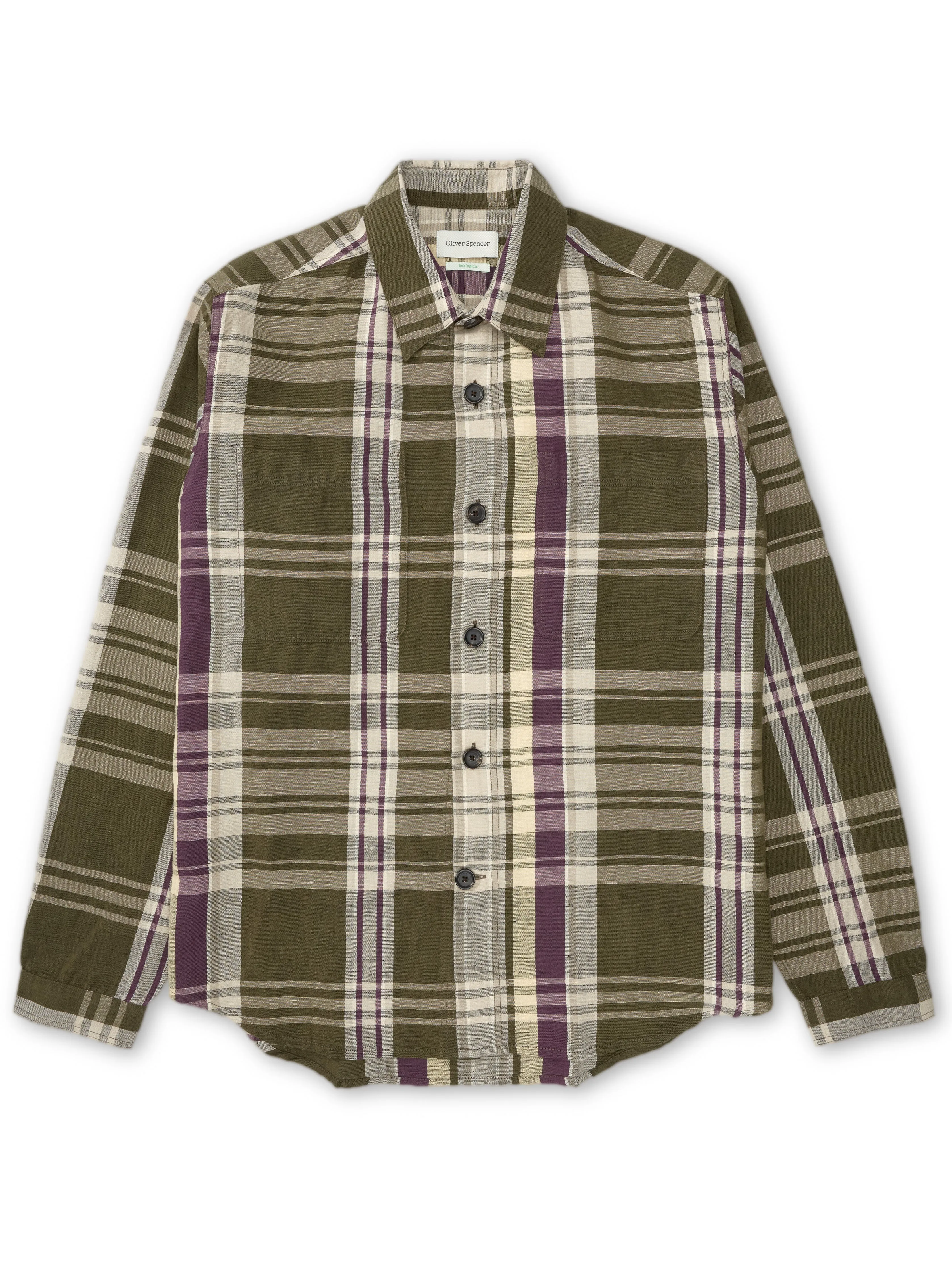Treviscoe Shirt Westwick Aubergine sold by Oliver Spencer