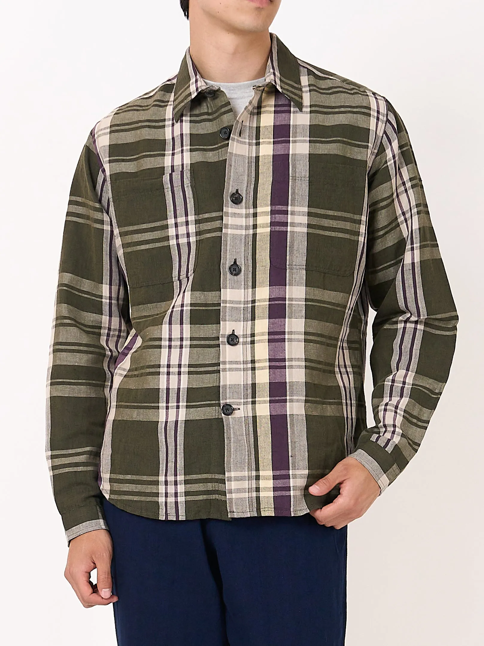 Treviscoe Shirt Westwick Aubergine sold by Oliver Spencer product image thumbnail 3