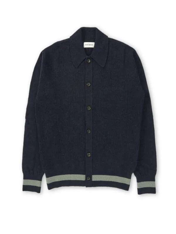 Britten Knitted Cardigan Greeves Navy sold by Oliver Spencer