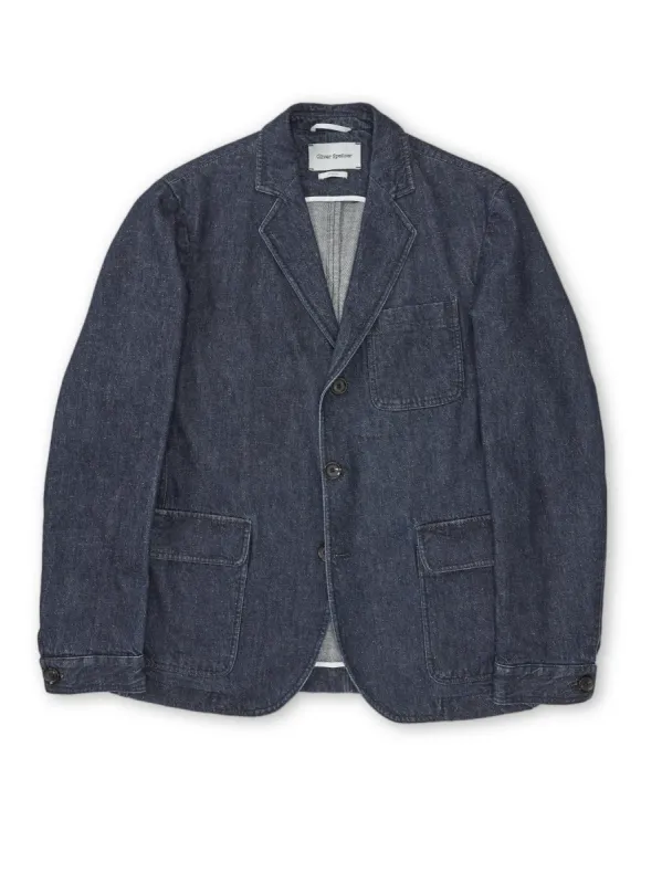 Milton Jacket Burnham Denim Indigo Blue sold by Oliver Spencer