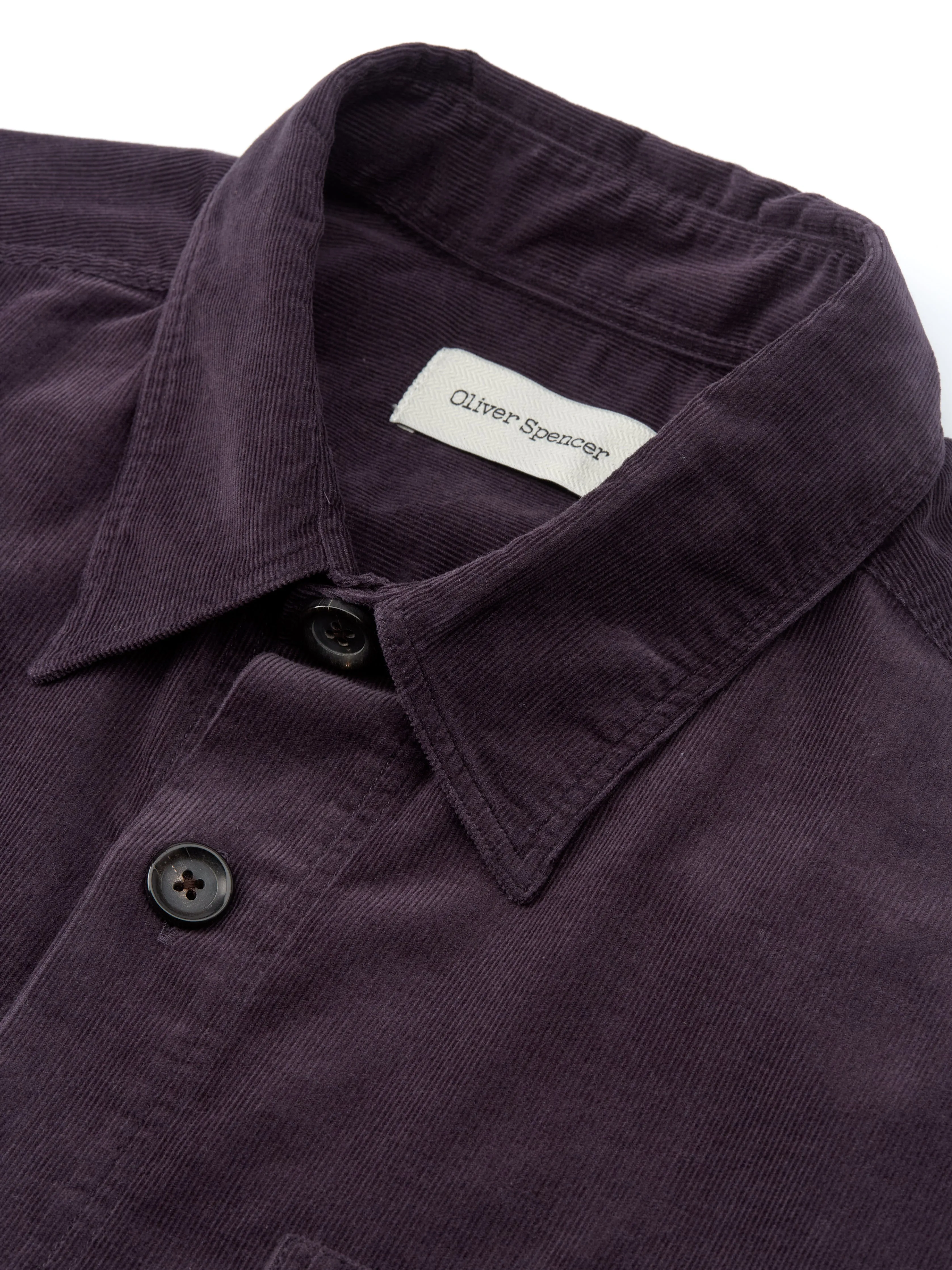 Treviscoe Shirt Mersey Cord Aubergine sold by Oliver Spencer product image thumbnail 4