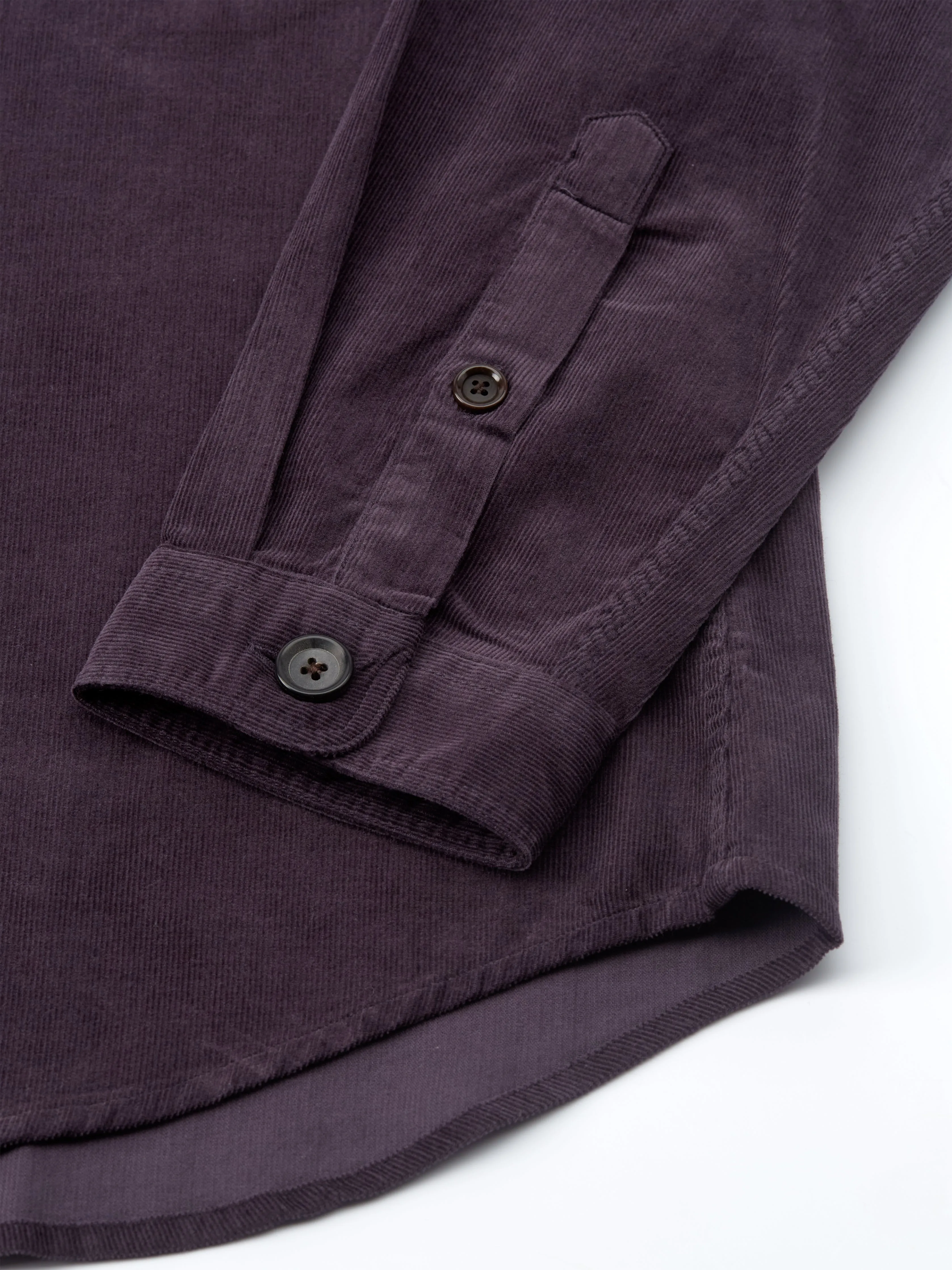 Treviscoe Shirt Mersey Cord Aubergine sold by Oliver Spencer product image thumbnail 5