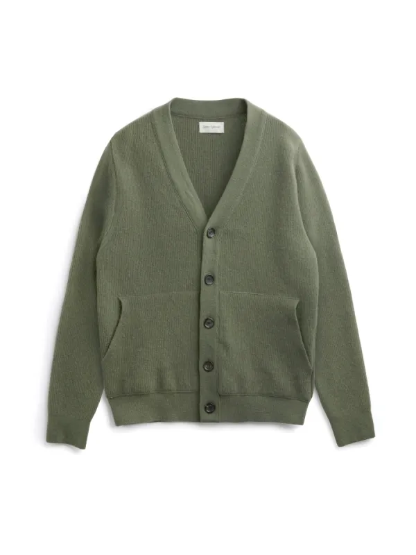 Caradale Cardigan Hartwell Sage Green sold by Oliver Spencer