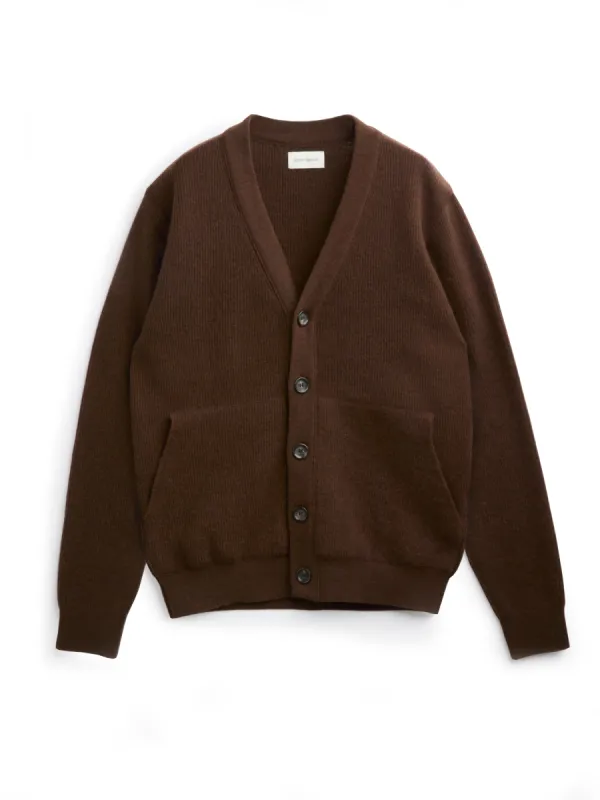 Caradale Cardigan Hartwell Brown sold by Oliver Spencer
