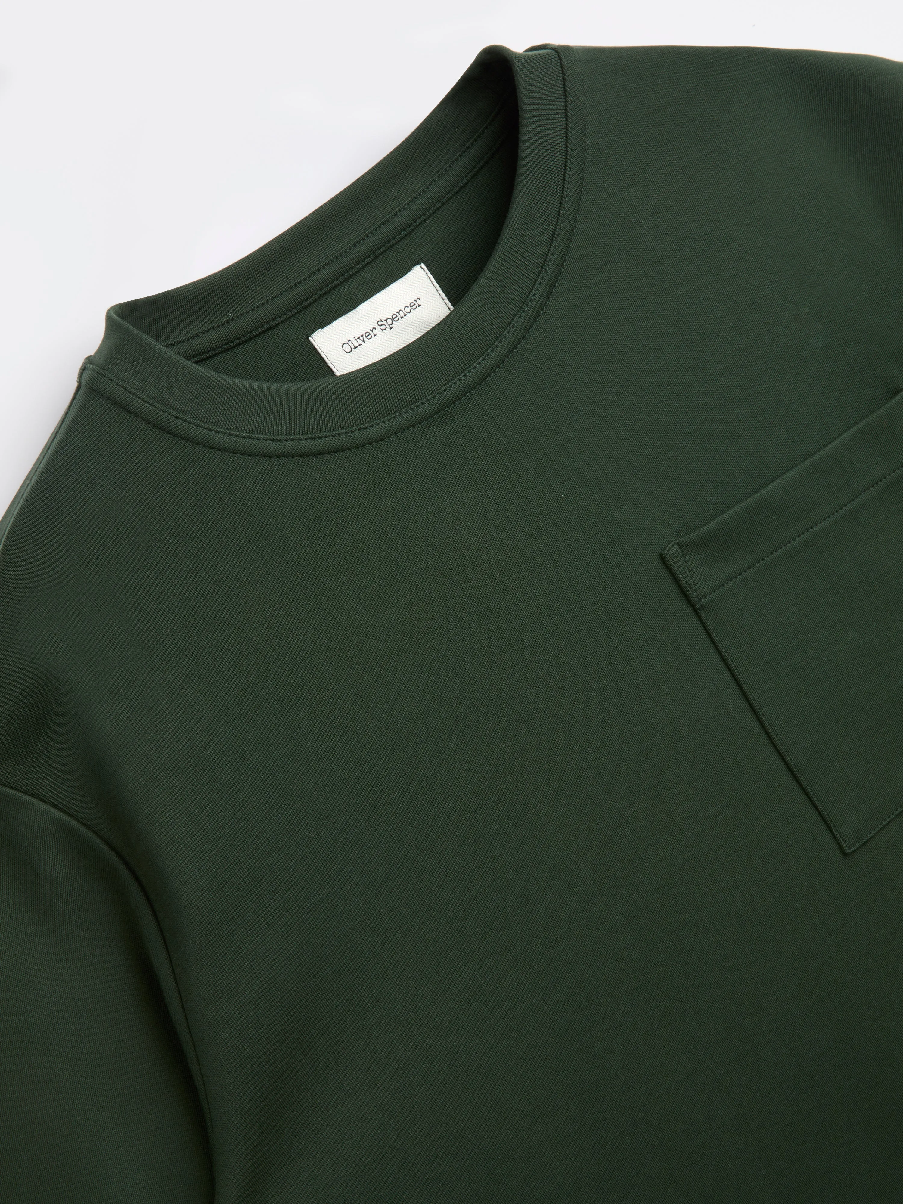Heavy Long Sleeve T-Shirt Tavistock Dark Green sold by Oliver Spencer product image thumbnail 5