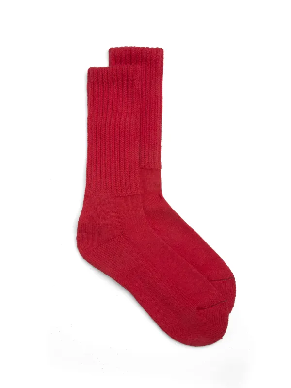 Ro To To Loose Pile Sock Red sold by Oliver Spencer
