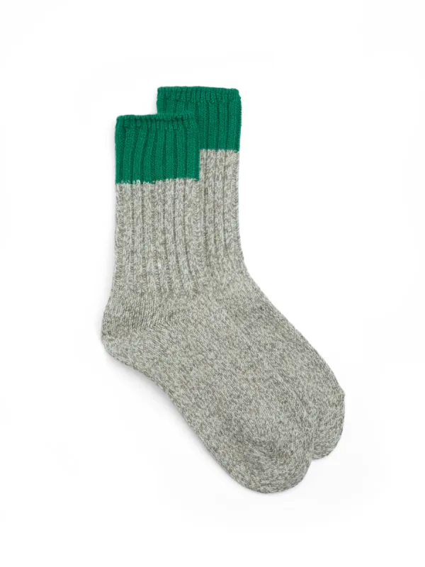 Ro To To Merino Wool Ragg Sock Green sold by Oliver Spencer