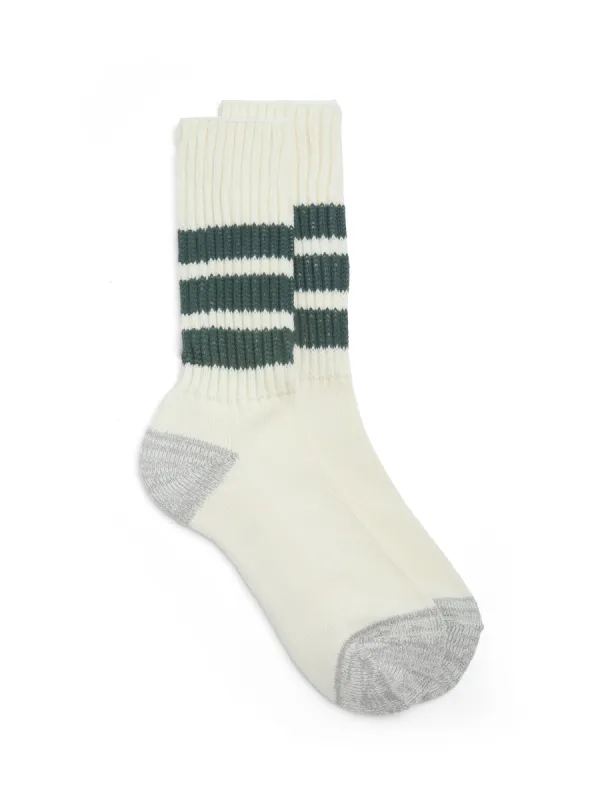 Ro To To Coarse Ribbed Old School Socks Dark Green sold by Oliver Spencer