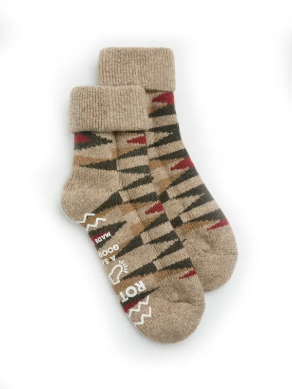 Ro To To Comfy Room Merino Wool Native Socks Brown sold by Oliver Spencer