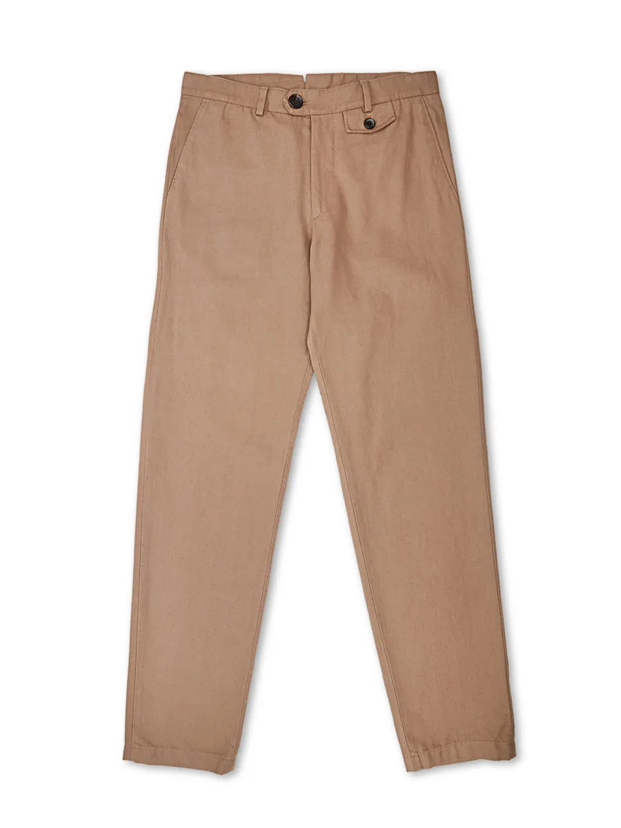Fishtail Trousers Ellbridge Taupe sold by Oliver Spencer