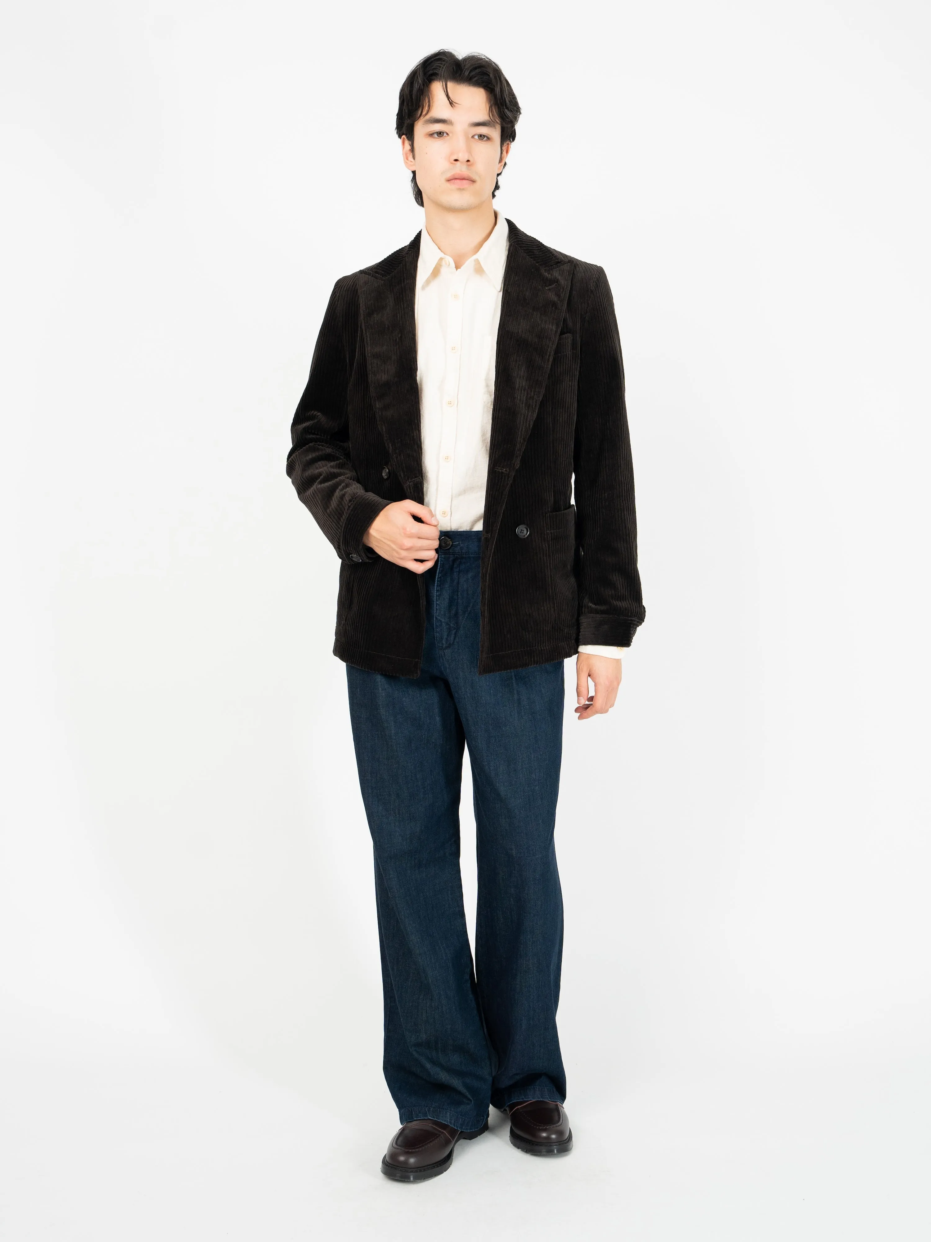 Double Breasted Jacket Deakin Cord Brown sold by Oliver Spencer product image thumbnail 2