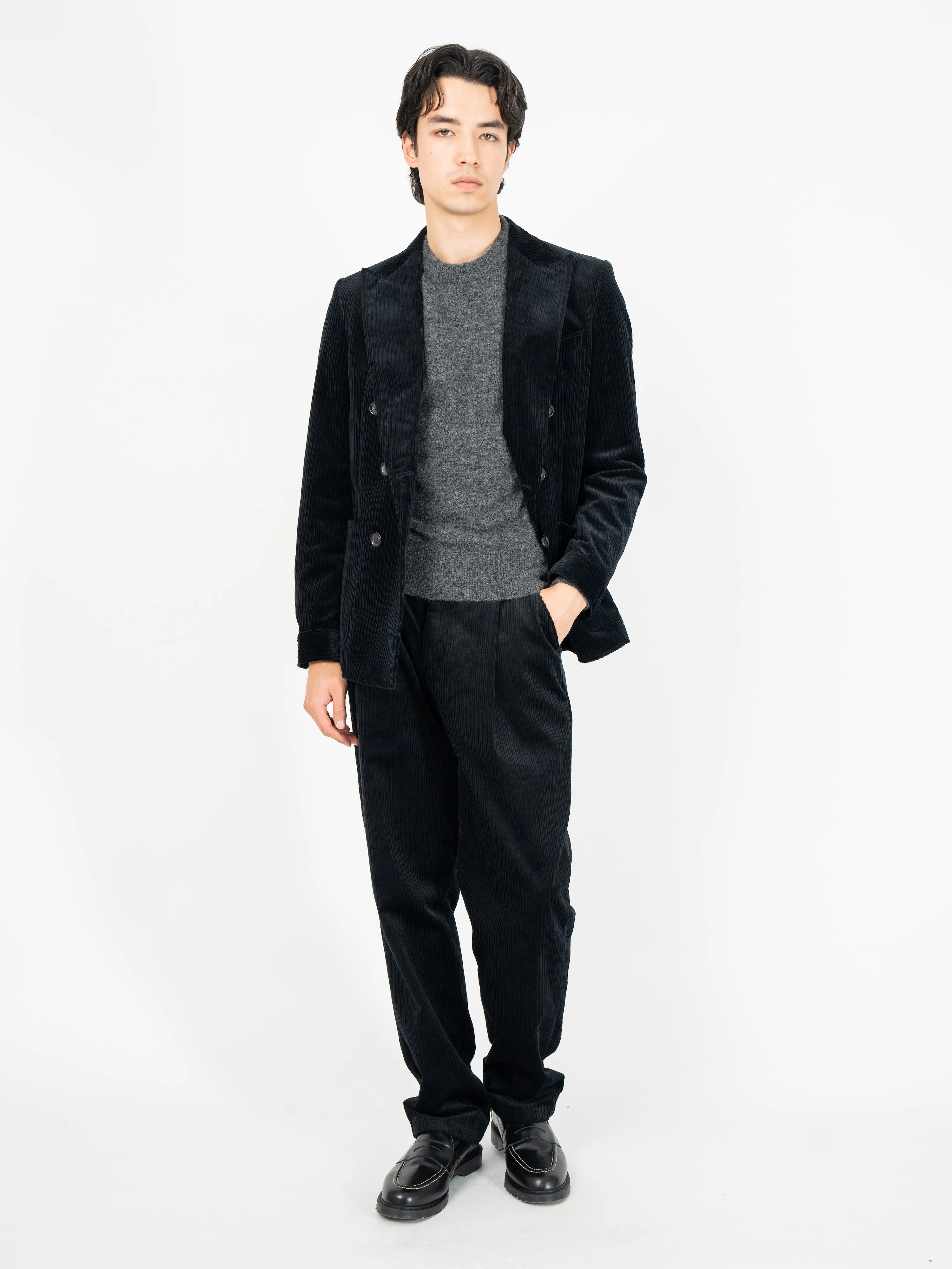 Double Breasted Jacket Hedden Cord Black sold by Oliver Spencer product image thumbnail 2