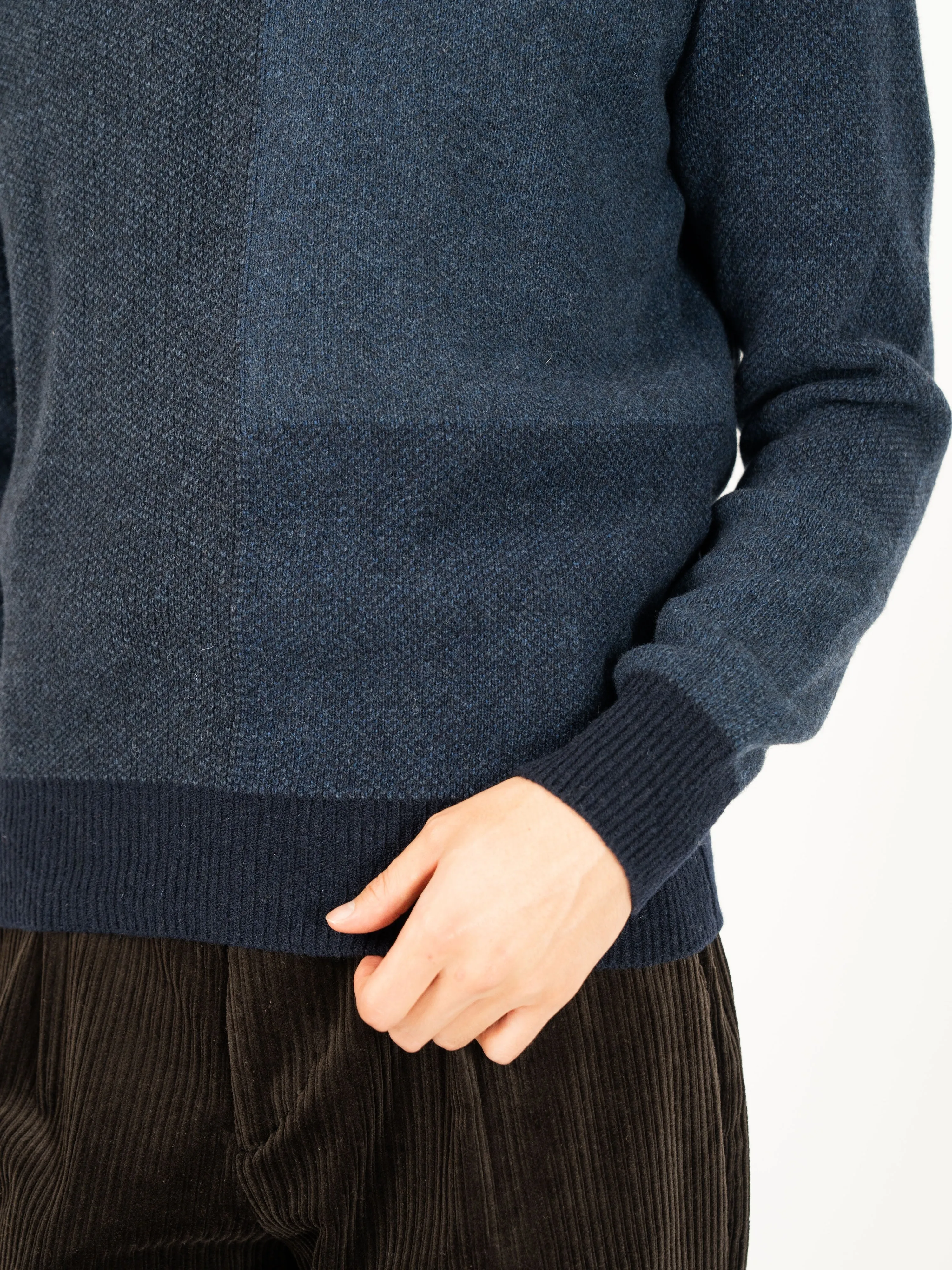 Blenheim Jumper Delfino Navy sold by Oliver Spencer product image thumbnail 4