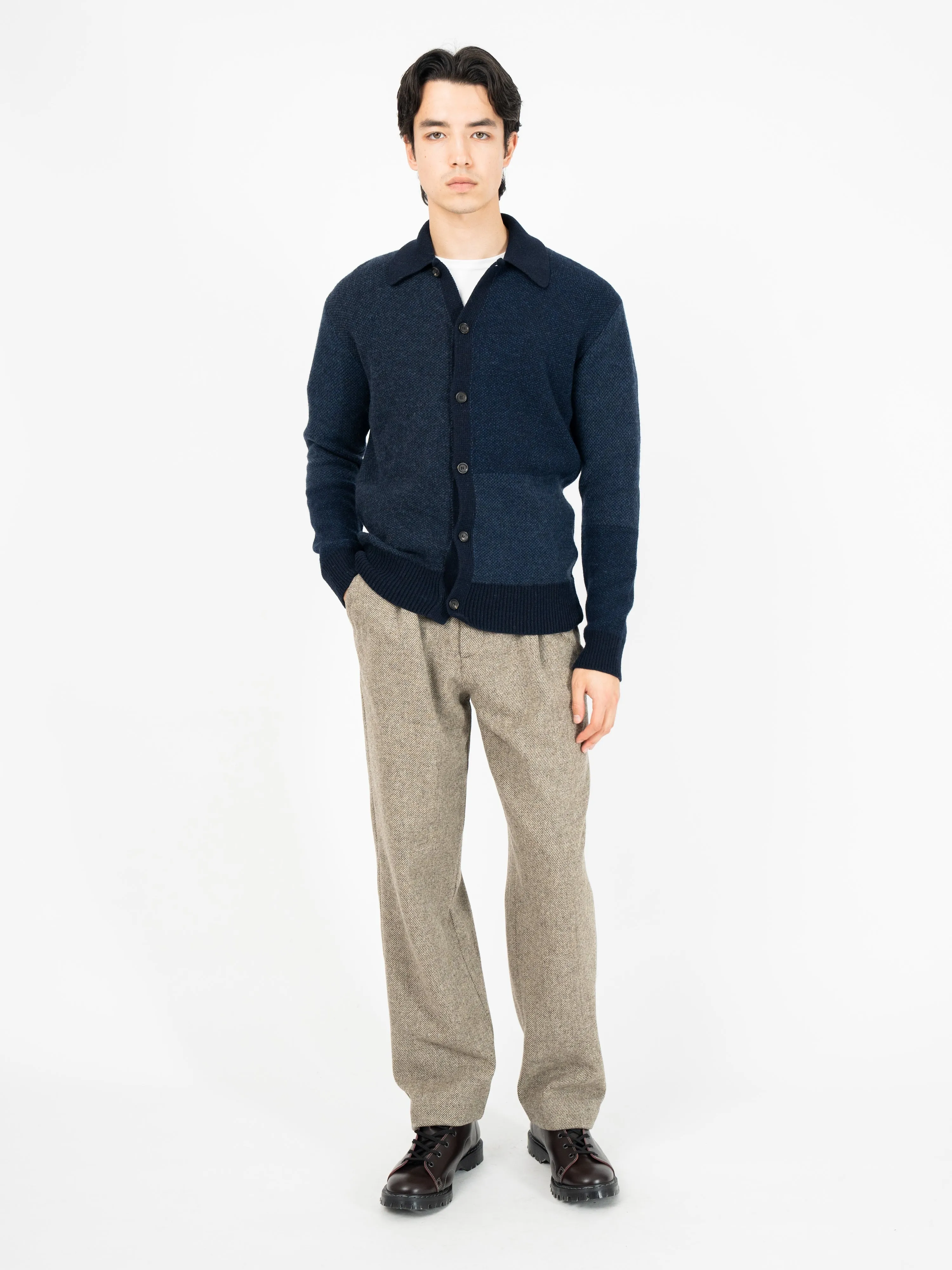 Britten Knitted Cardigan Delfino Navy sold by Oliver Spencer product image thumbnail 2