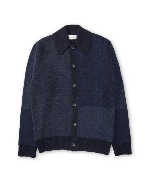 Britten Knitted Cardigan Delfino Navy sold by Oliver Spencer