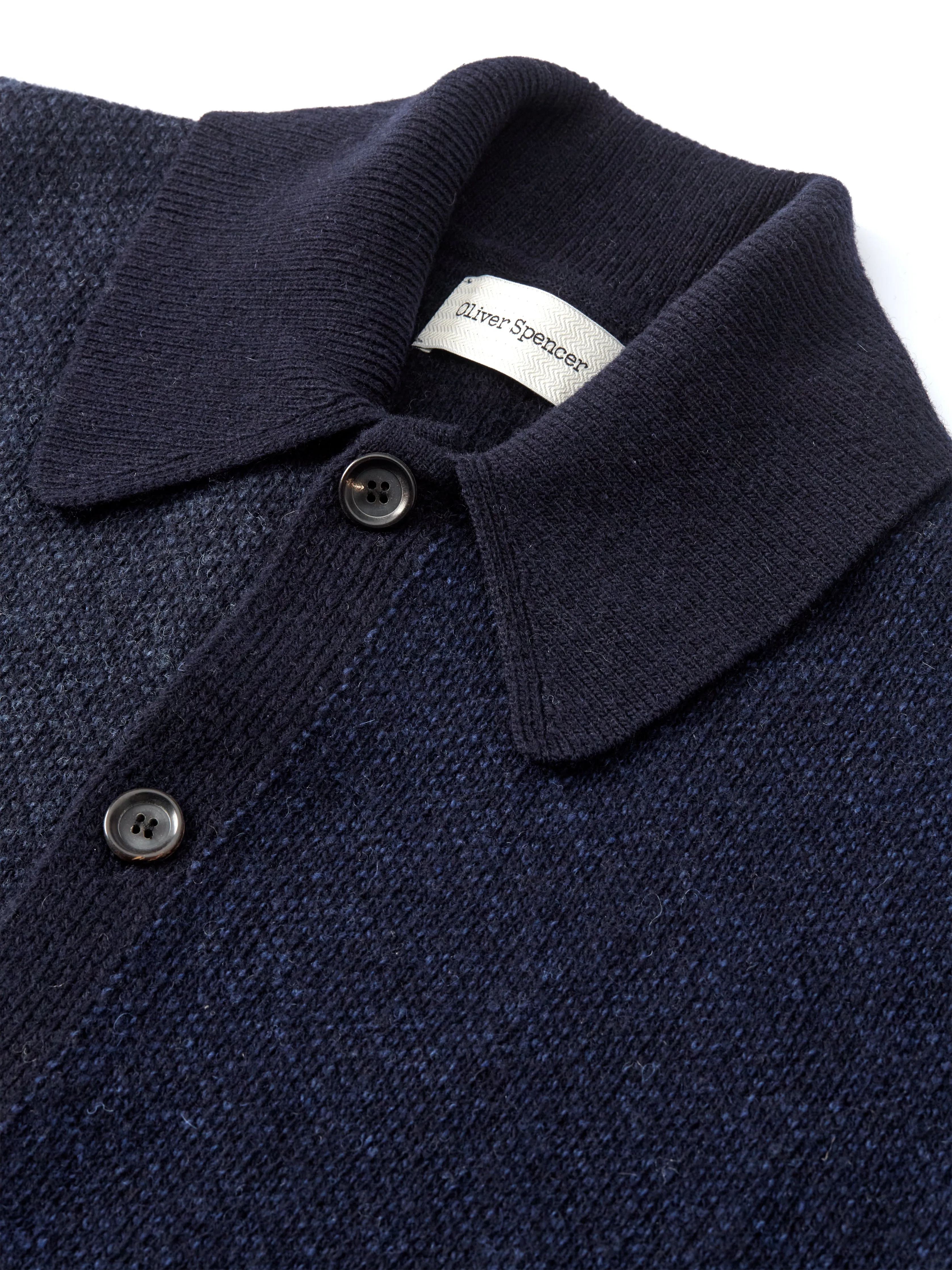 Britten Knitted Cardigan Delfino Navy sold by Oliver Spencer product image thumbnail 4