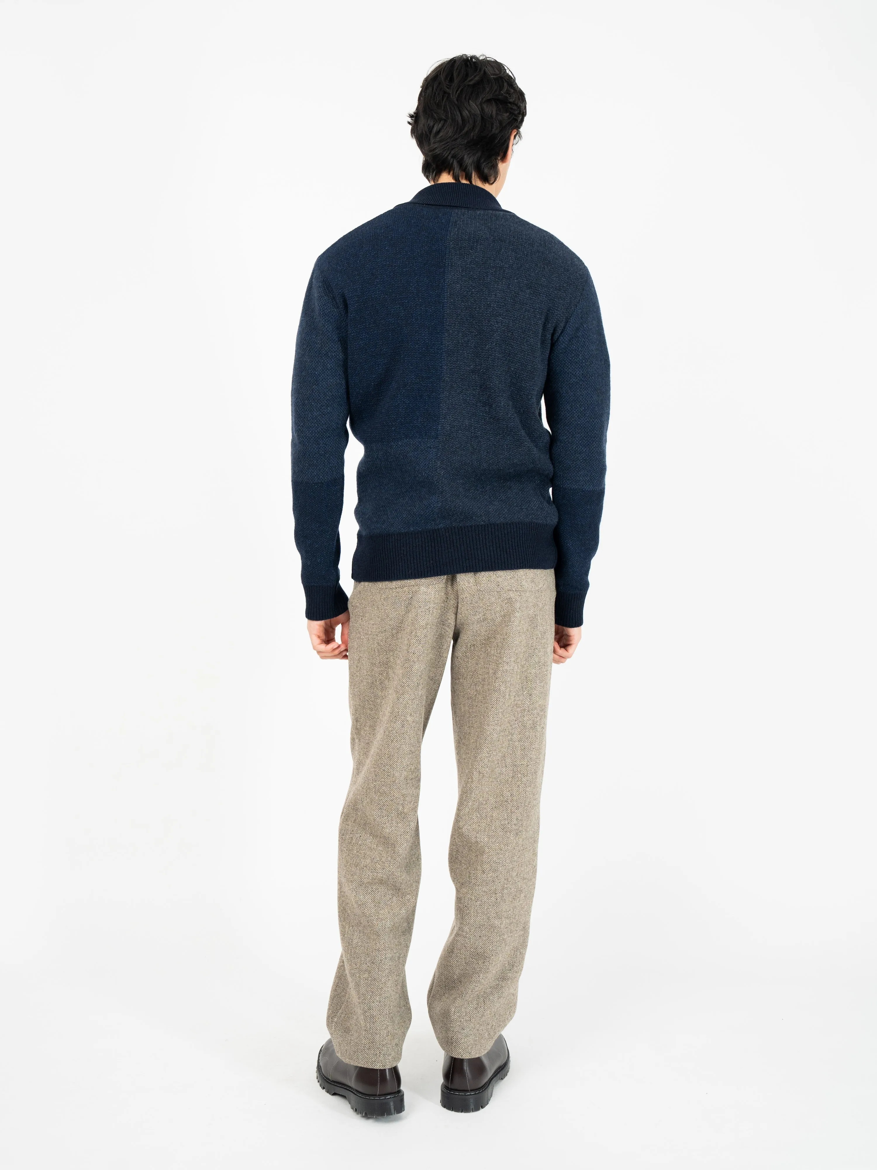 Britten Knitted Cardigan Delfino Navy sold by Oliver Spencer product image thumbnail 3