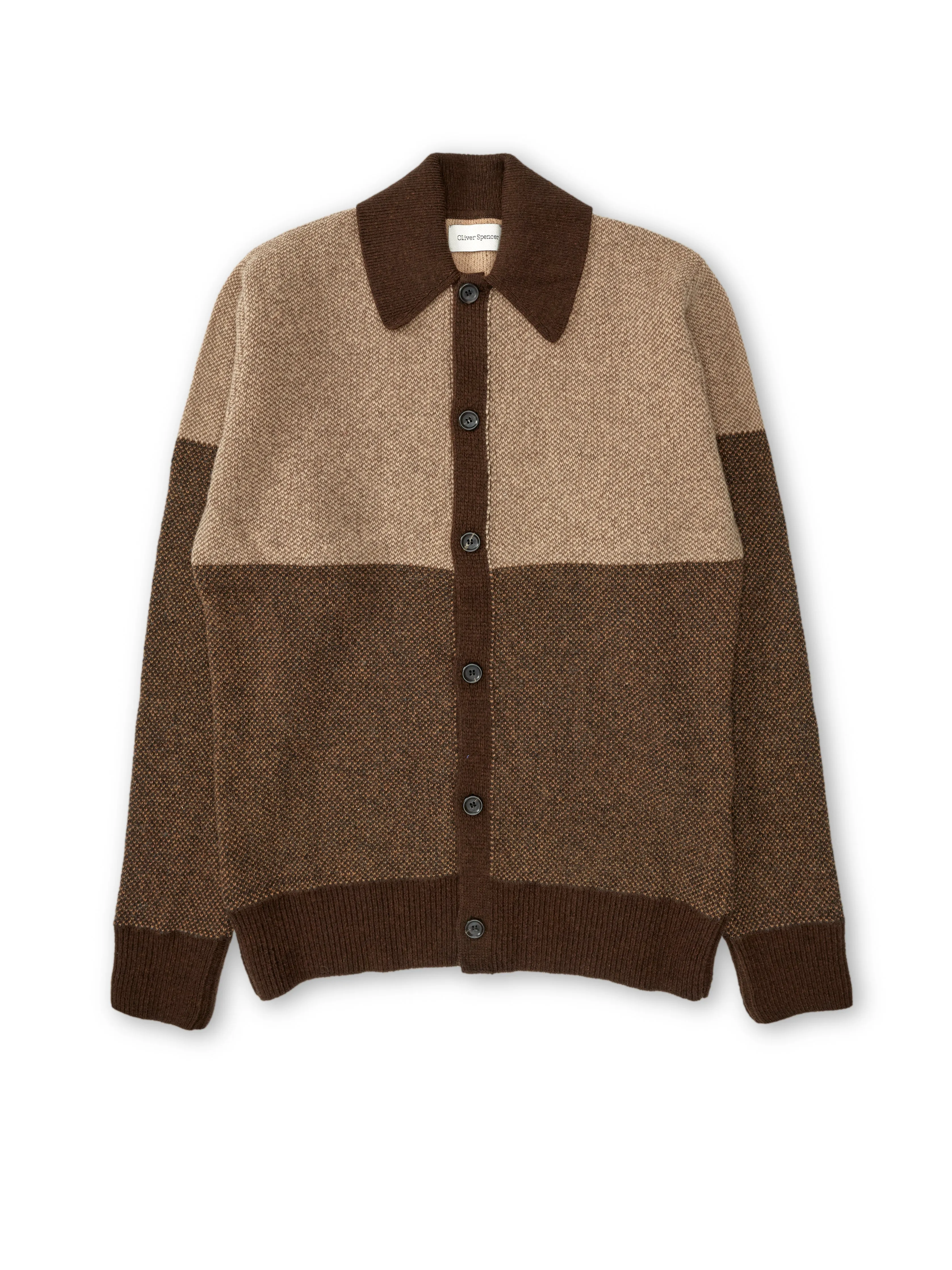 Britten Knitted Cardigan Keaton Brown sold by Oliver Spencer
