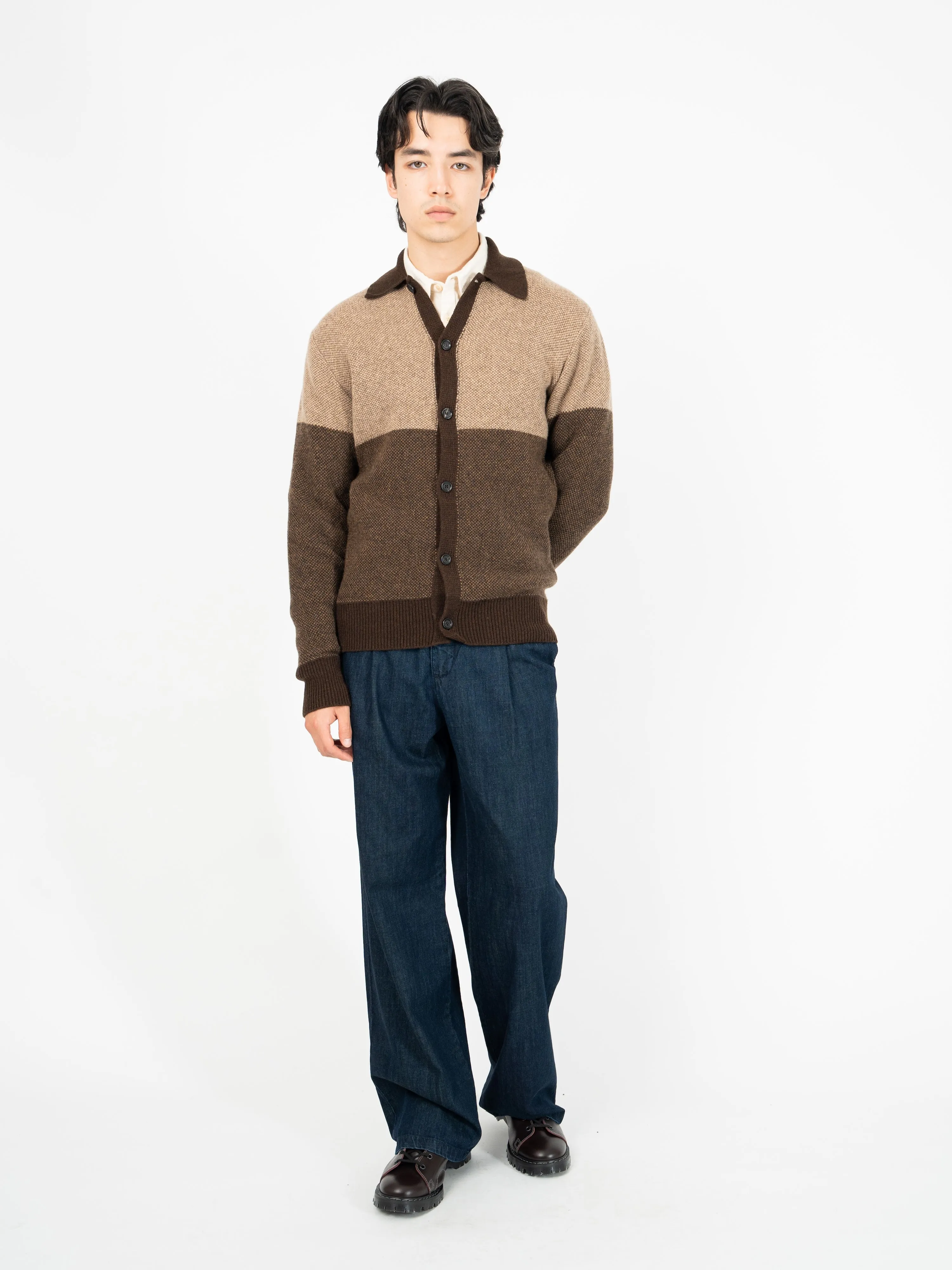 Britten Knitted Cardigan Keaton Brown sold by Oliver Spencer product image thumbnail 2