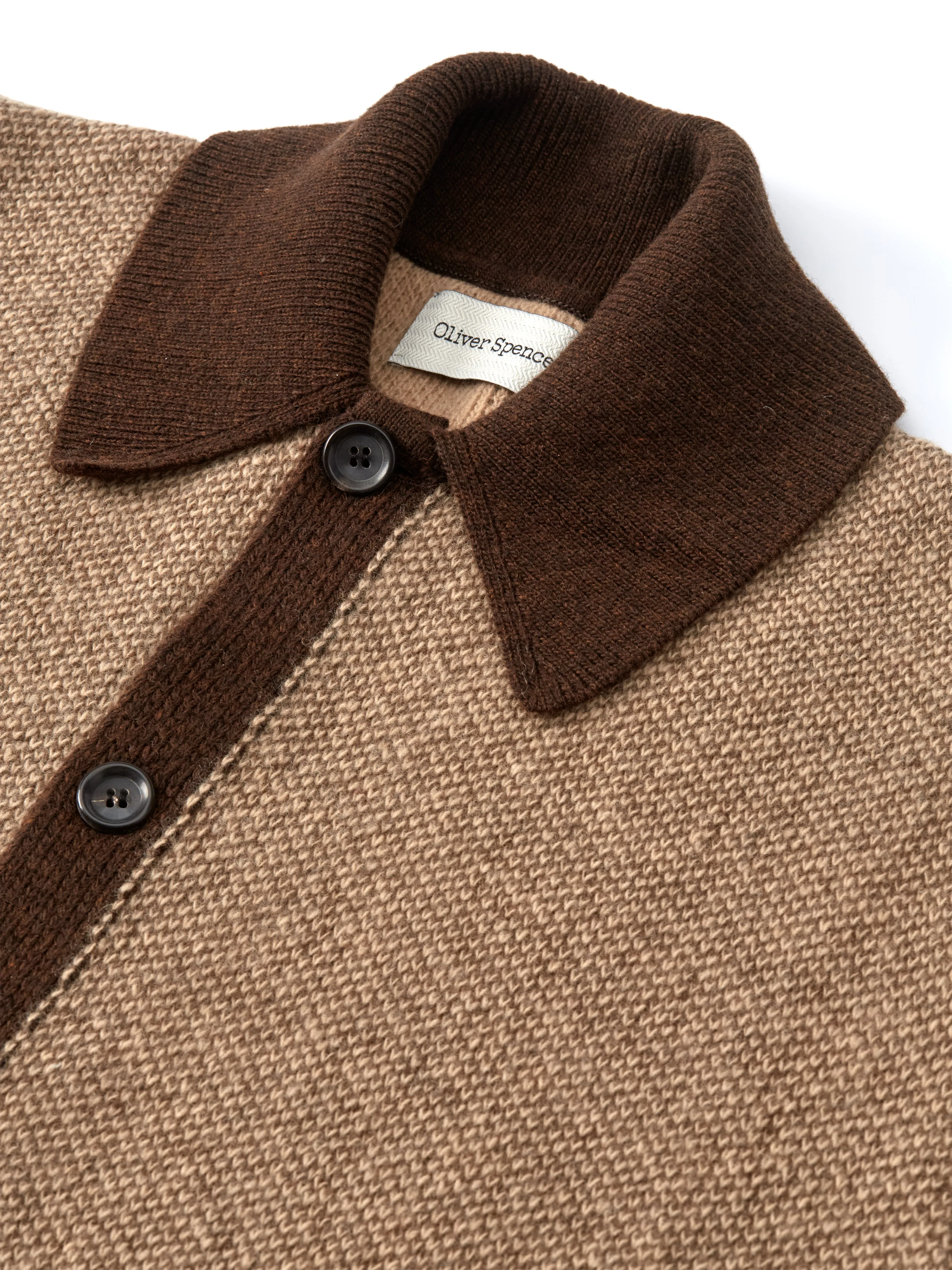 Britten Knitted Cardigan Keaton Brown sold by Oliver Spencer product image thumbnail 4