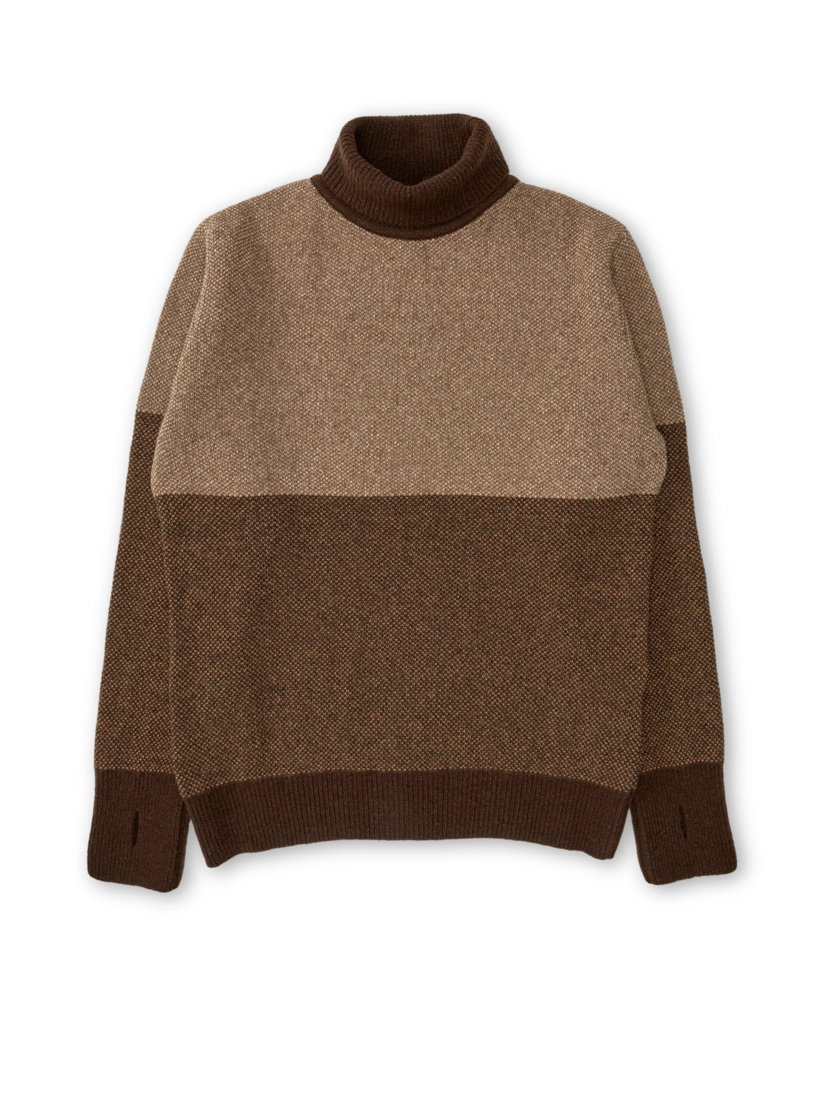 Talbot Roll Neck Jumper Keaton Brown sold by Oliver Spencer